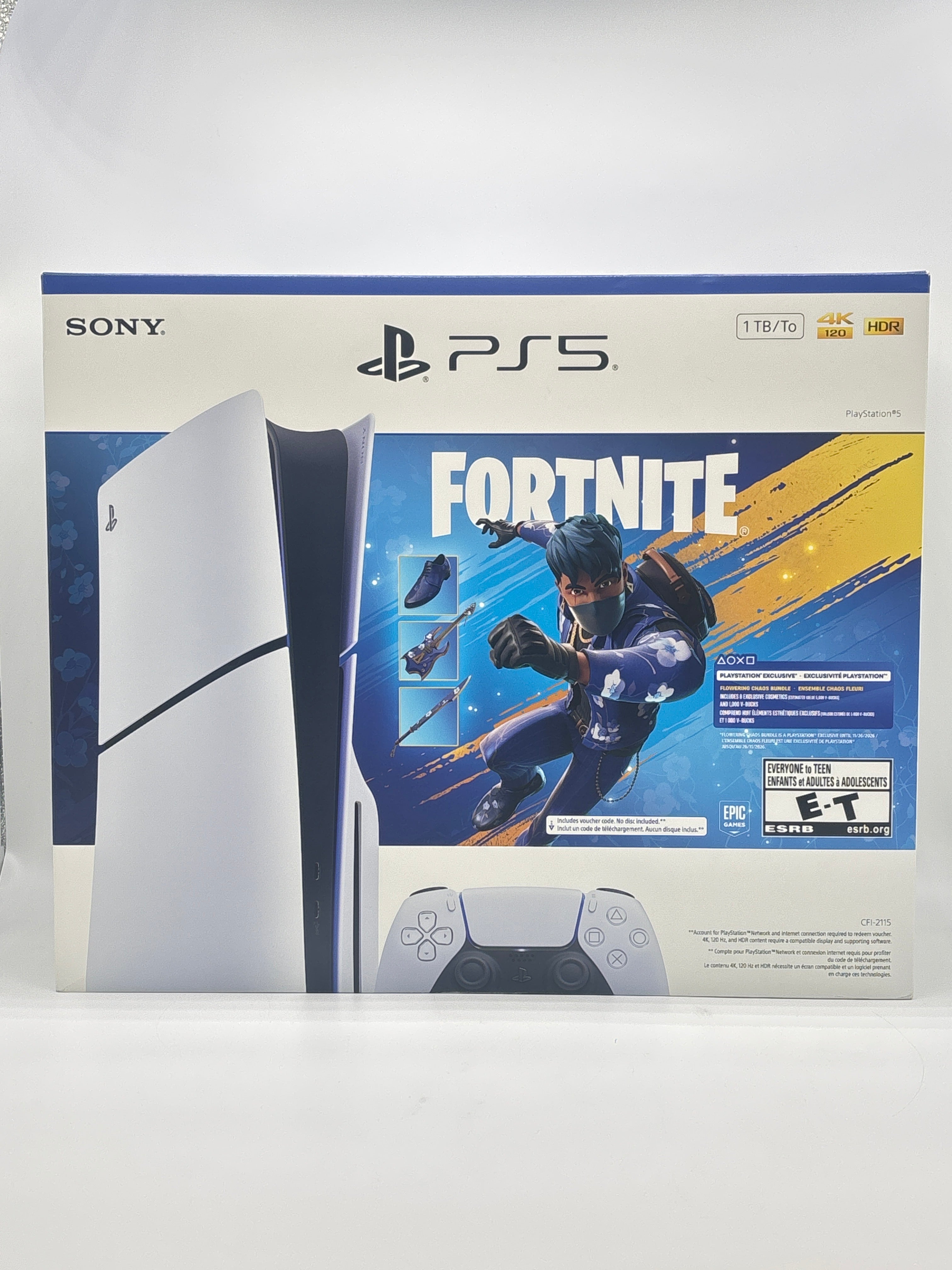 PlayStation 5 Slim Disc CFI-2115 Fortnite Flowering Chaos Bundle 1TB SSD - New in Box
