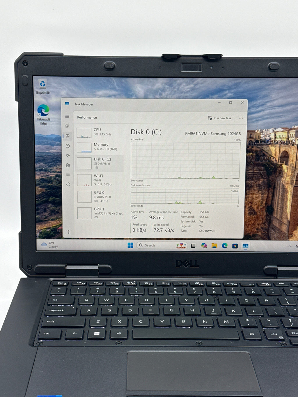 Dell Latitude 5430 Rugged i7-1185G7 32GB RAM 1TB SSD T500 TOUCH