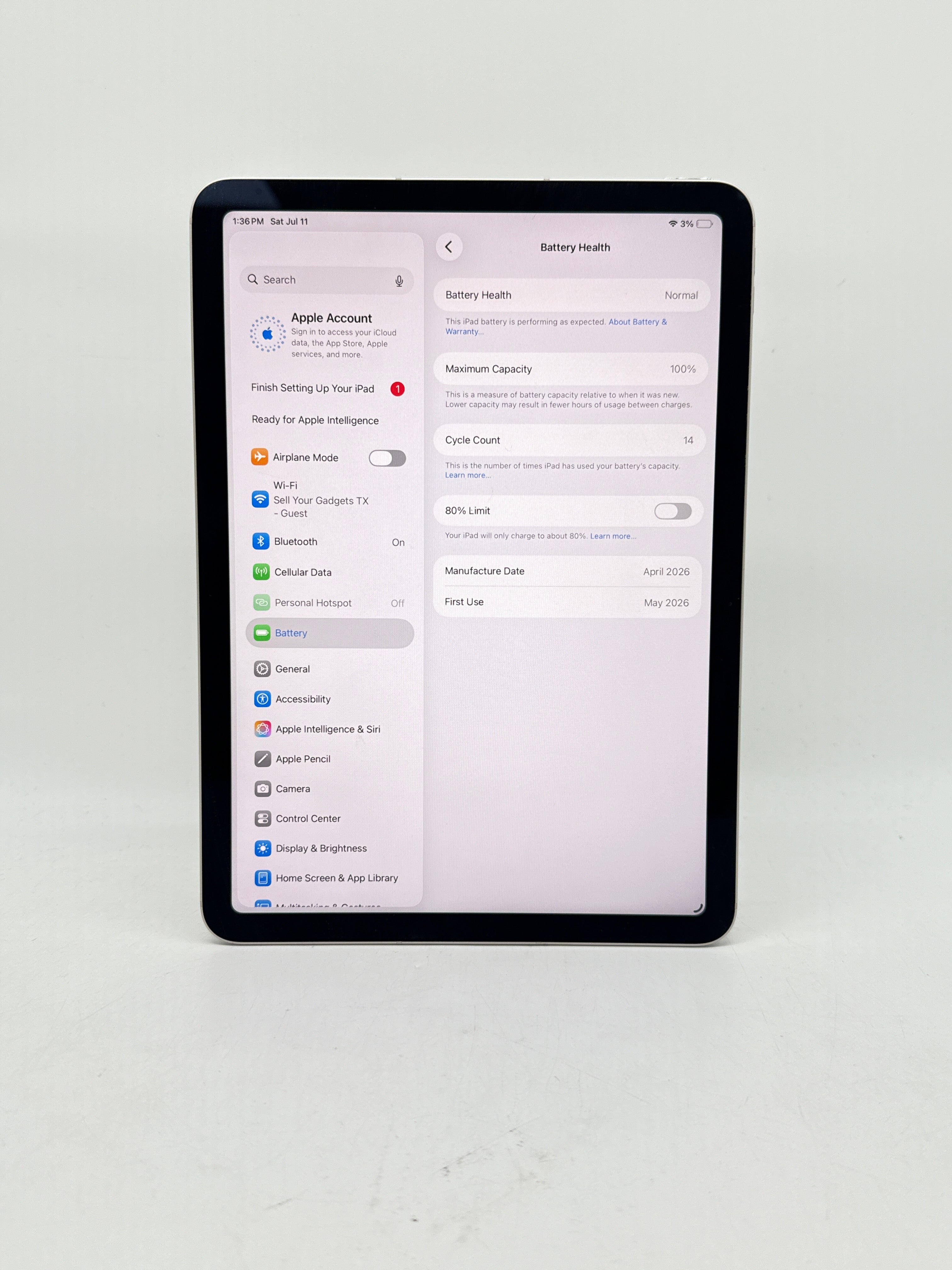 Apple iPad Air 11" M4 A3460 128GB Wi-Fi Cellular Unlocked - Used