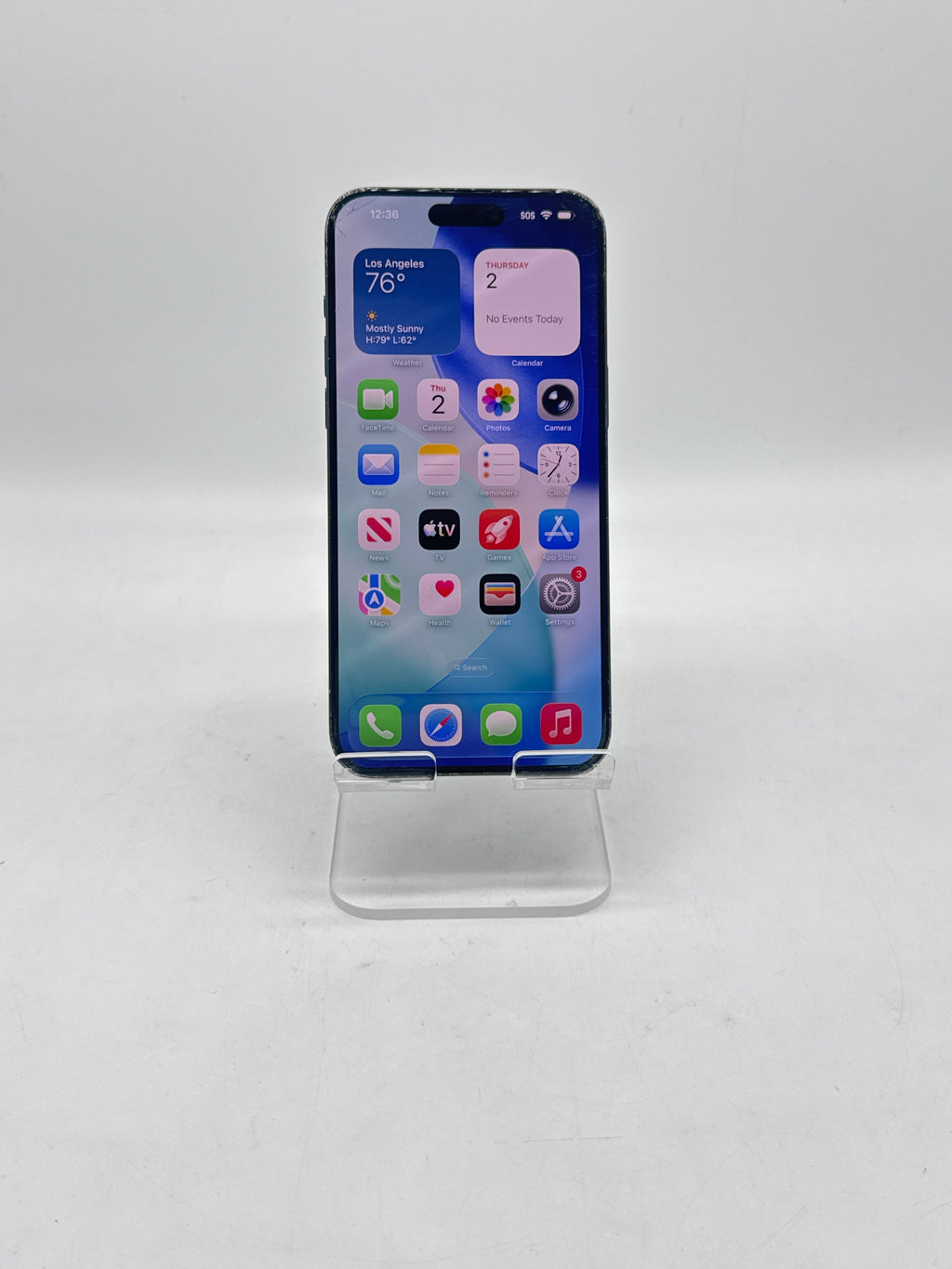 Apple iPhone 15 Pro Max 256GB Blue Titanium Unlocked - Cracked Back/Screen
