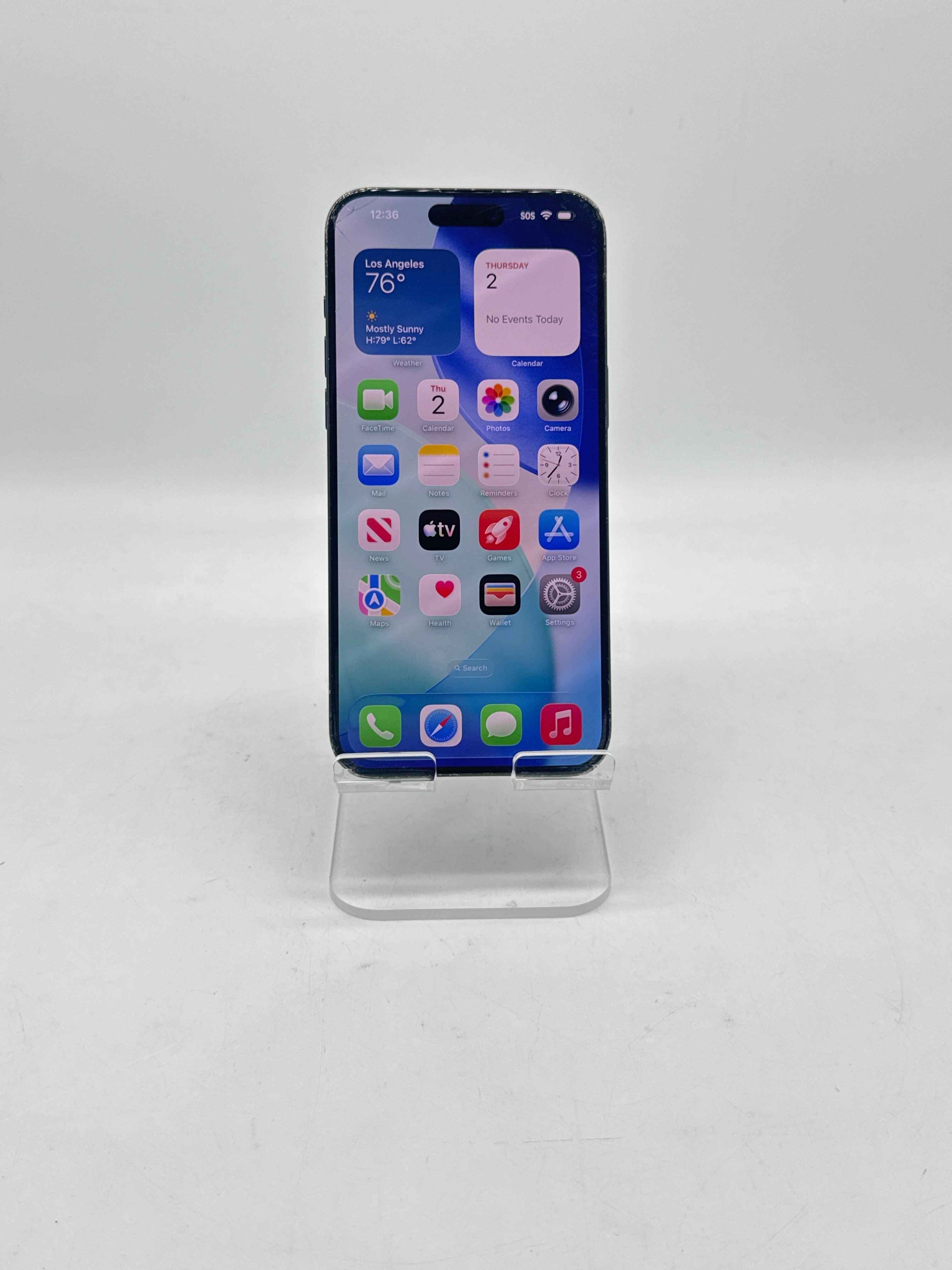 Apple iPhone 15 Pro Max 256GB Blue Titanium Unlocked - Cracked Back/Screen