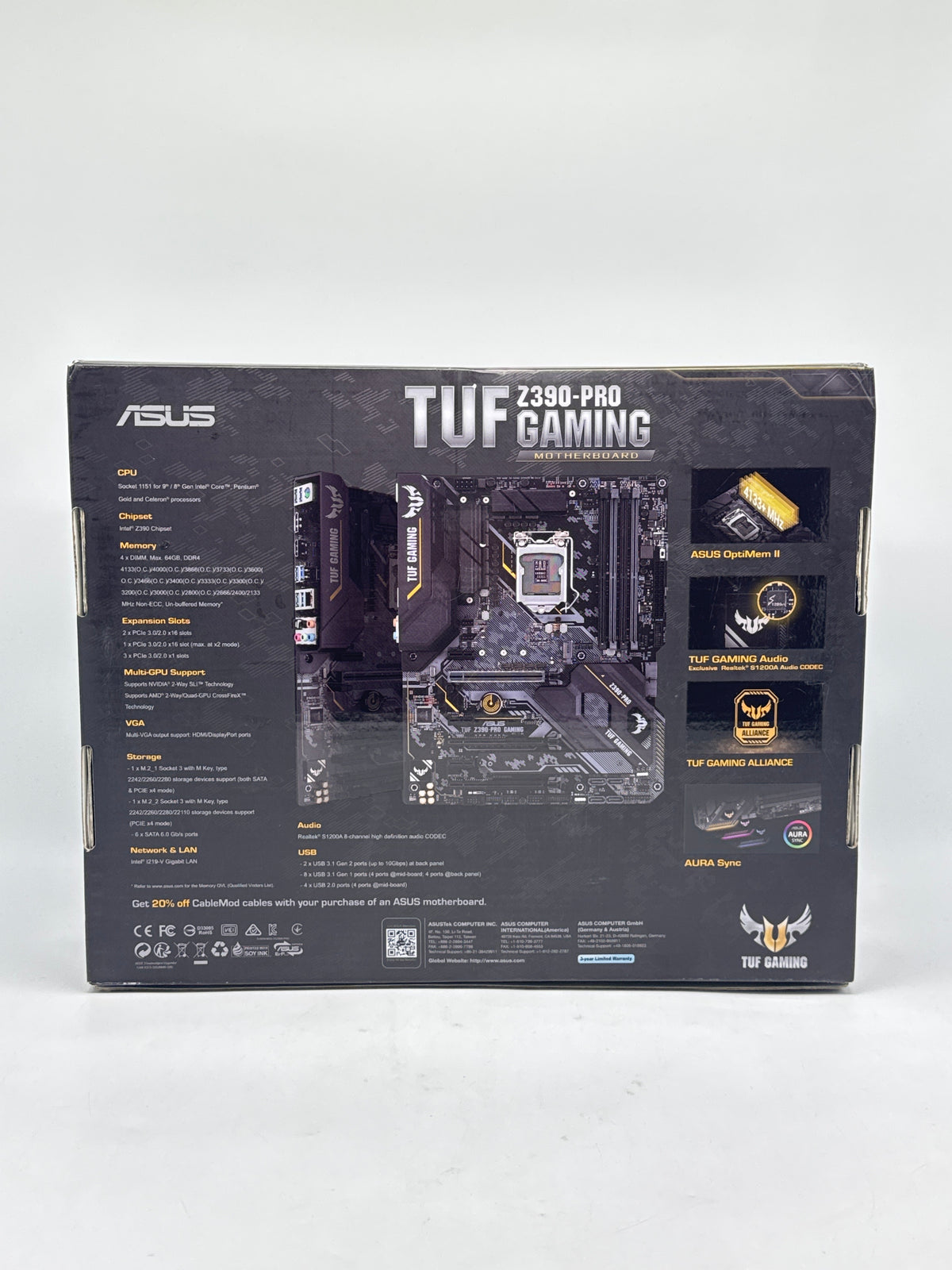 Asus TUF Z390M-Pro Gaming Z390 LGA1151 Micro ATX Motherboard - Used