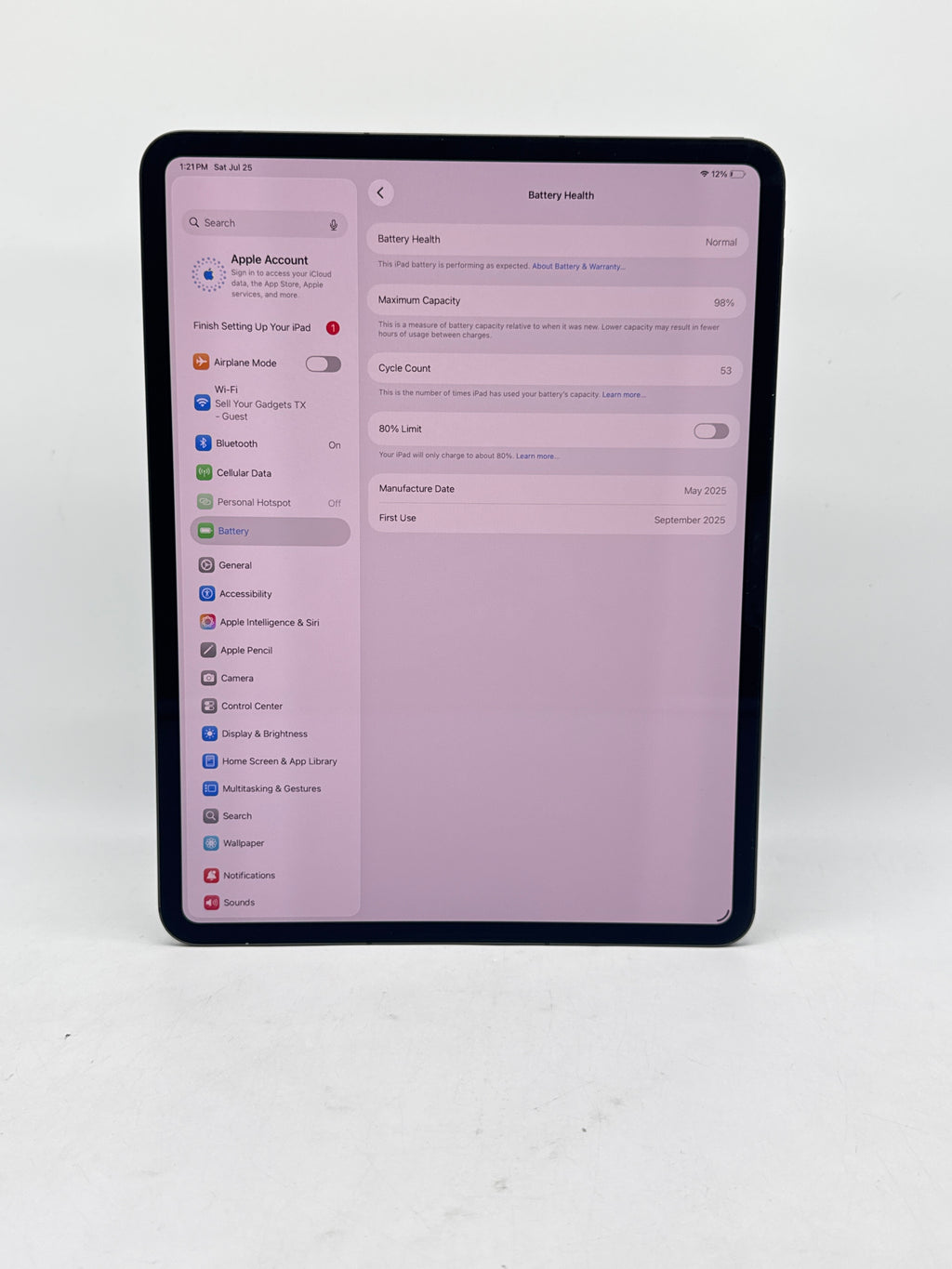 Verizon Apple iPad Pro 13" M4 A2926 256GB Wi-Fi + Cell - Used