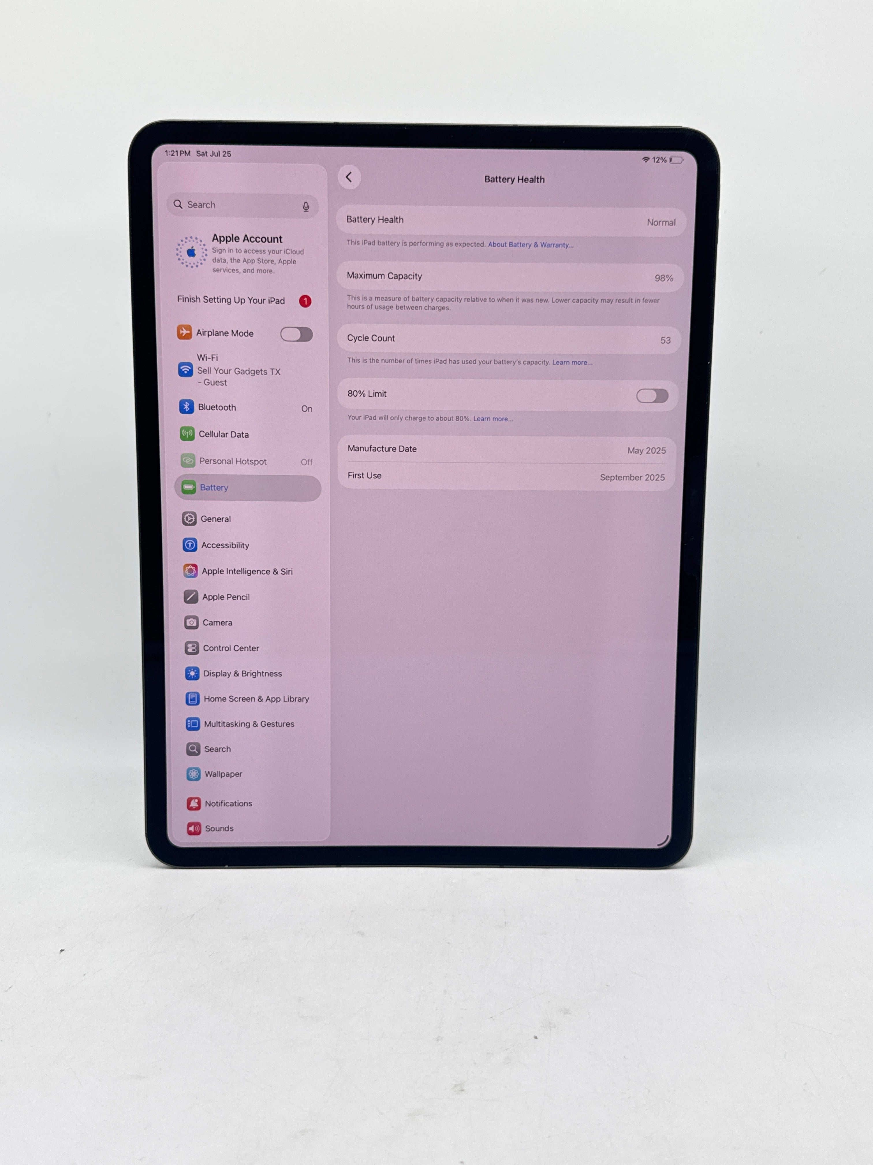 Verizon Apple iPad Pro 13" M4 A2926 256GB Wi-Fi + Cell - Used