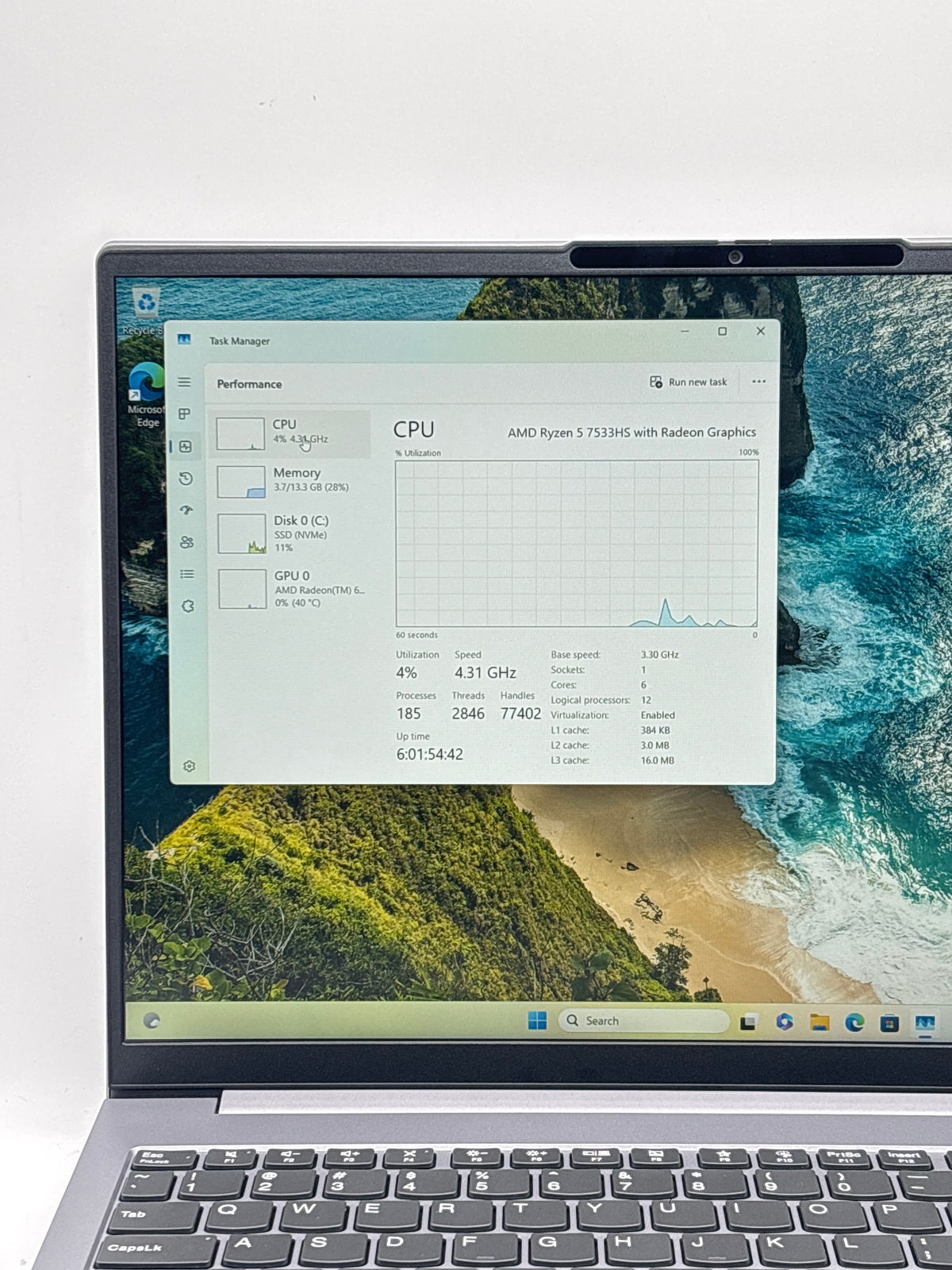 Lenovo ThinkBook 16 G7 ARP AMD Ryzen 5 7533HS 16GB RAM 1TB SSD Gray - Used