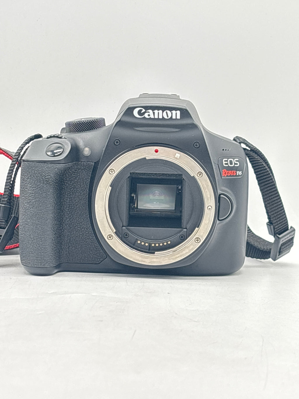 Canon EOS Rebel T6 DSLR Camera Kit EF-S 18-55mm 75-300mm Lenses Black - Used