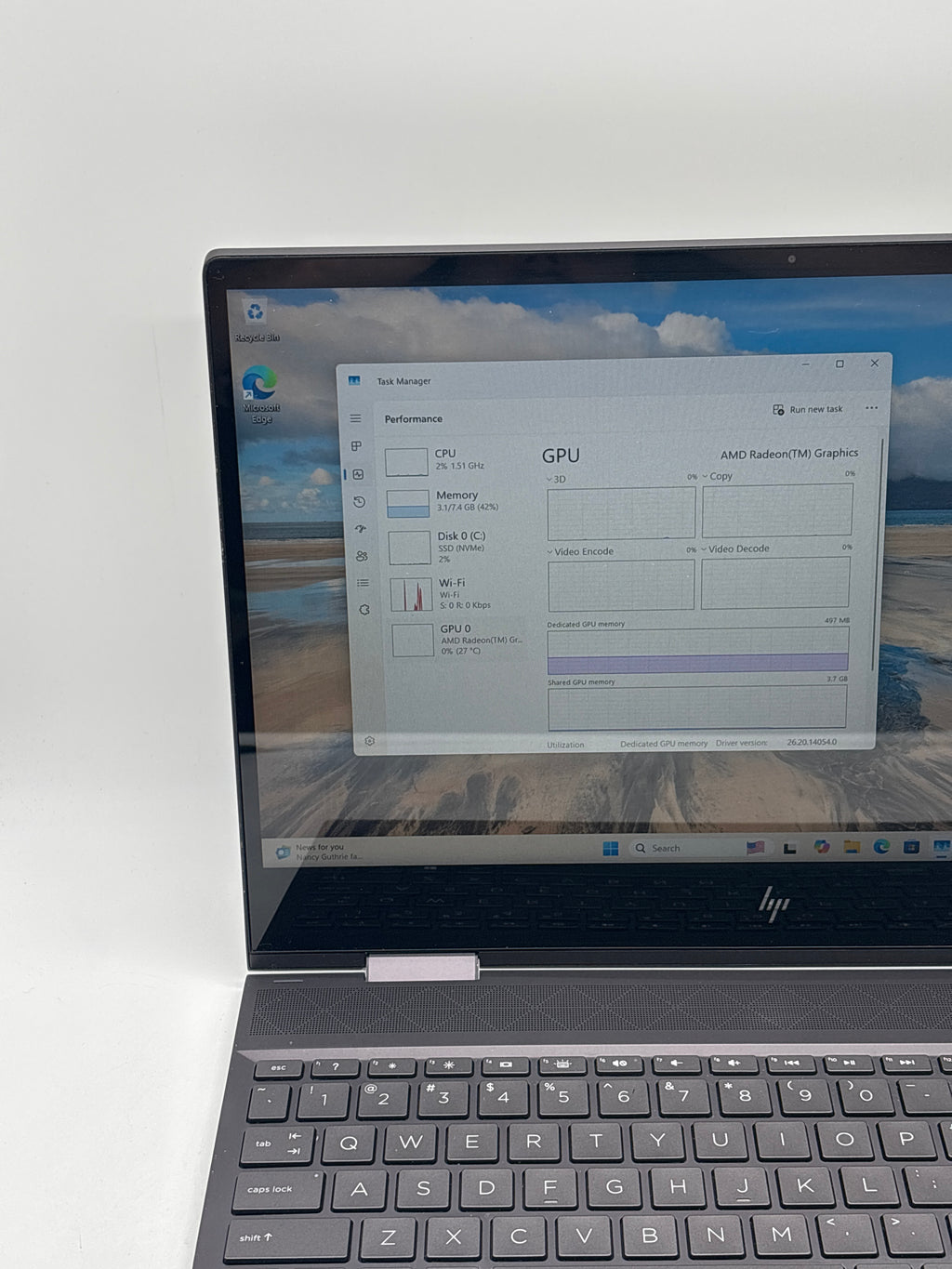 HP ENVY x360 15-ds1083cl AMD Ryzen 7 4700U 8GB RAM 512GB SSD