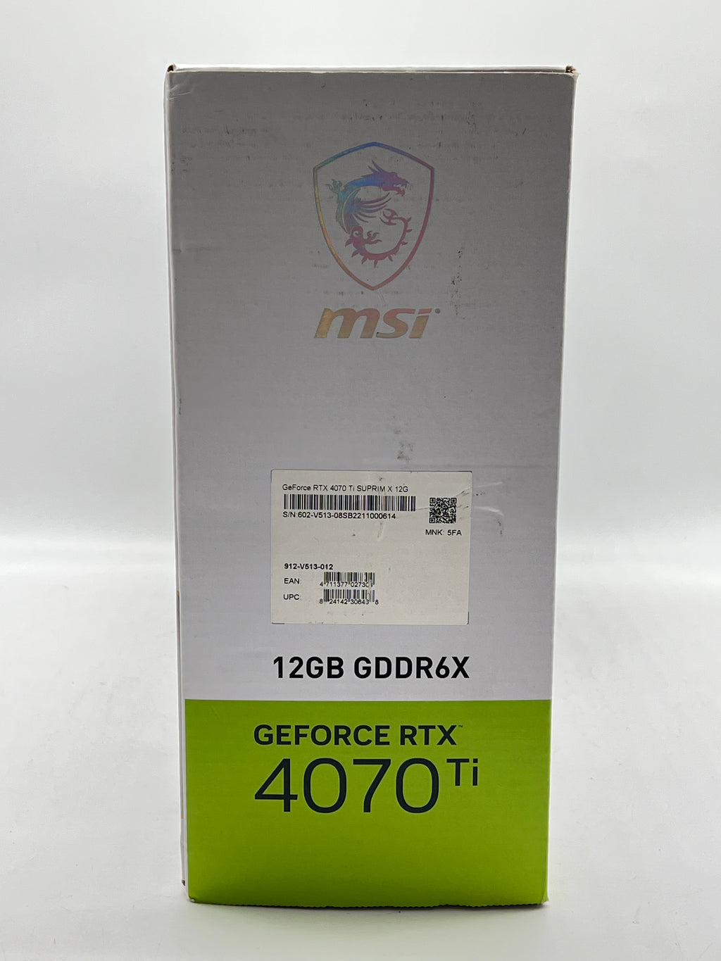 MSI GeForce RTX 4070 Ti SUPRIM X 12GB GDRR6X Graphics Card - Used With Box