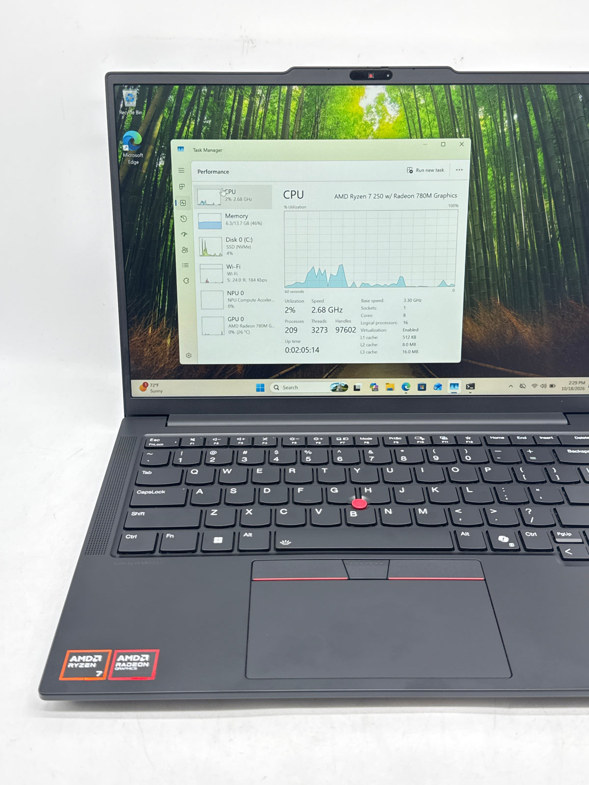 Lenovo ThinkPad E14 Gen 7 Ryzen 7 250 16GB RAM 512GB SSD Black 14in - For Parts