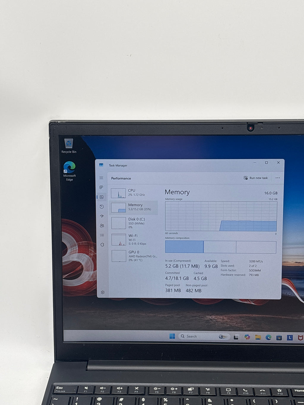 Lenovo ThinkPad E15 Gen 2 15" AMD Ryzen 7 4700U 16GB RAM 512GB SSD - Used