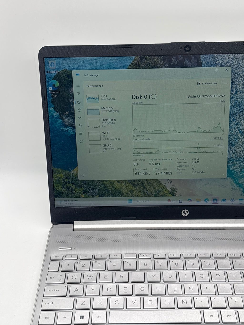 HP 15-DY2702DX i3-1115G4 8GB RAM 256GB SSD