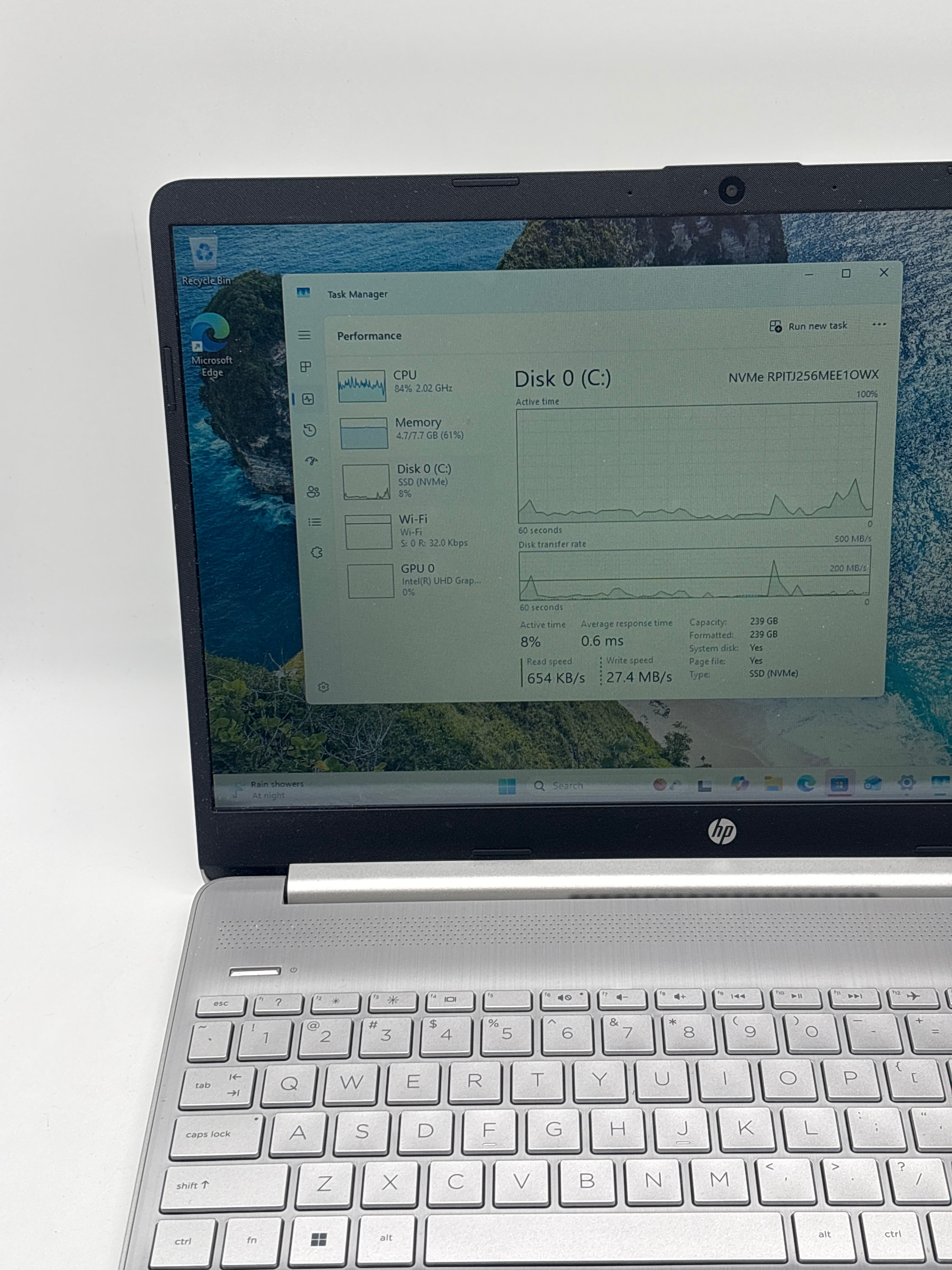 HP 15-DY2702DX i3-1115G4 8GB RAM 256GB SSD