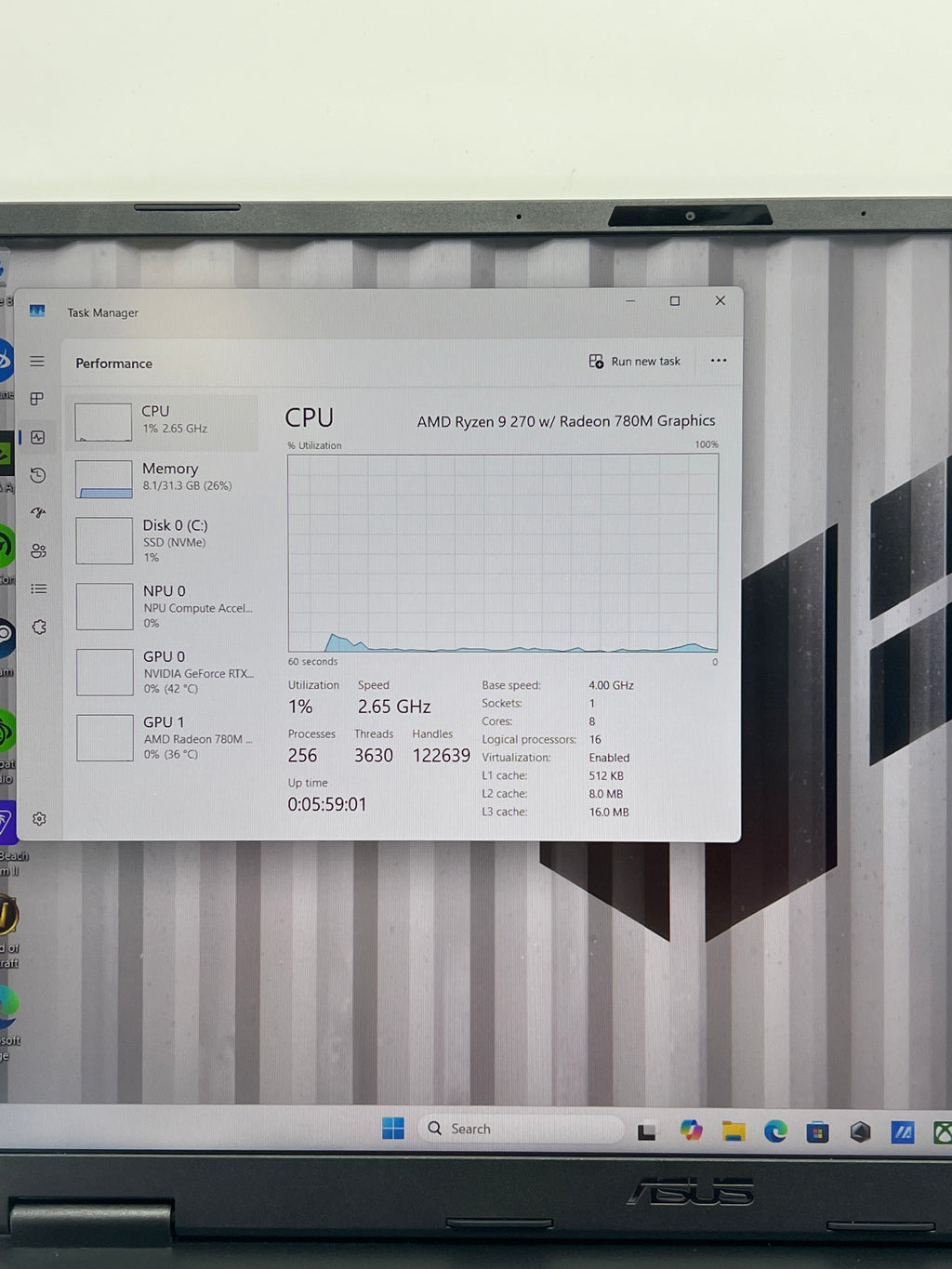 ASUS TUF Gaming A16 Ryzen 9 32GB Ram 1TB SSD RTX 5070 Black