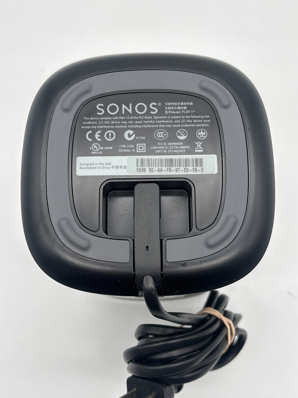 Sonos Play 1 Wireless Smart Speaker Black