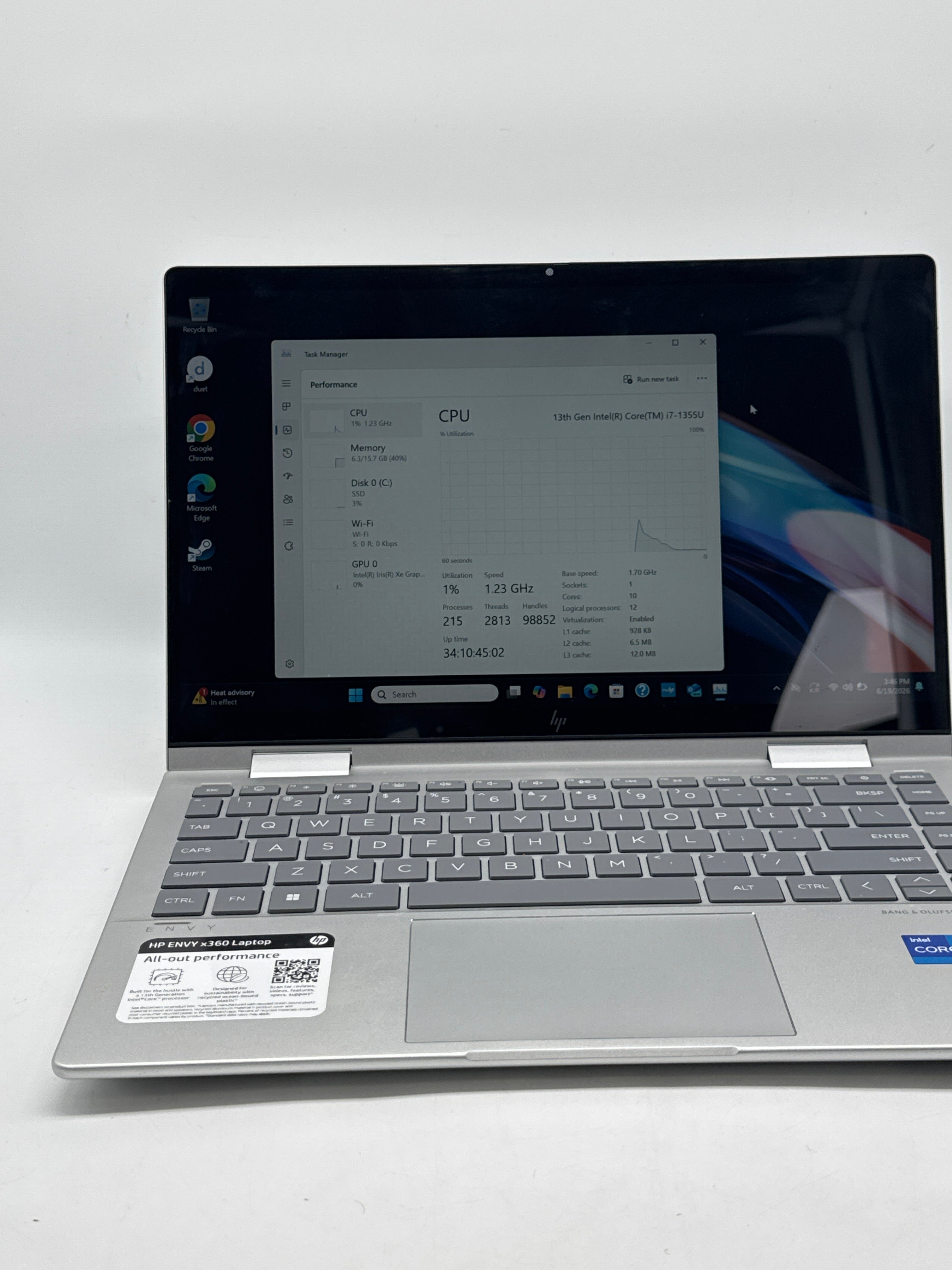 HP Envy x360 14" Intel Core i7-1355U 16GB RAM 1TB SSD - Used
