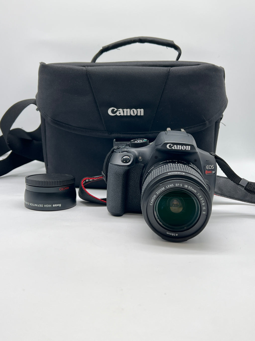 Canon EOS Rebel T6 Digital Camera 18MP W 18-55mm Lens - Used without Battery