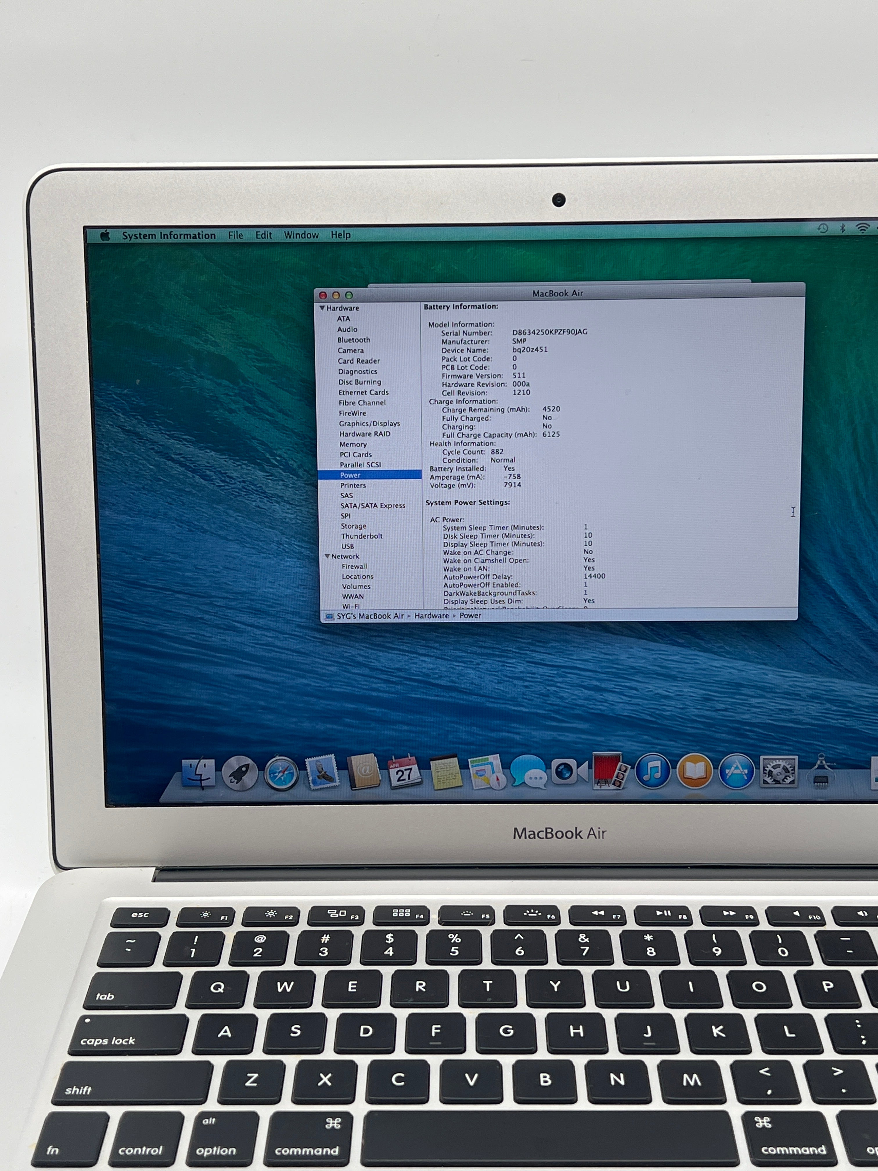 Apple MacBook Air 13" A1466 2013 i7 8GB RAM 512GB Flash Storage - Used