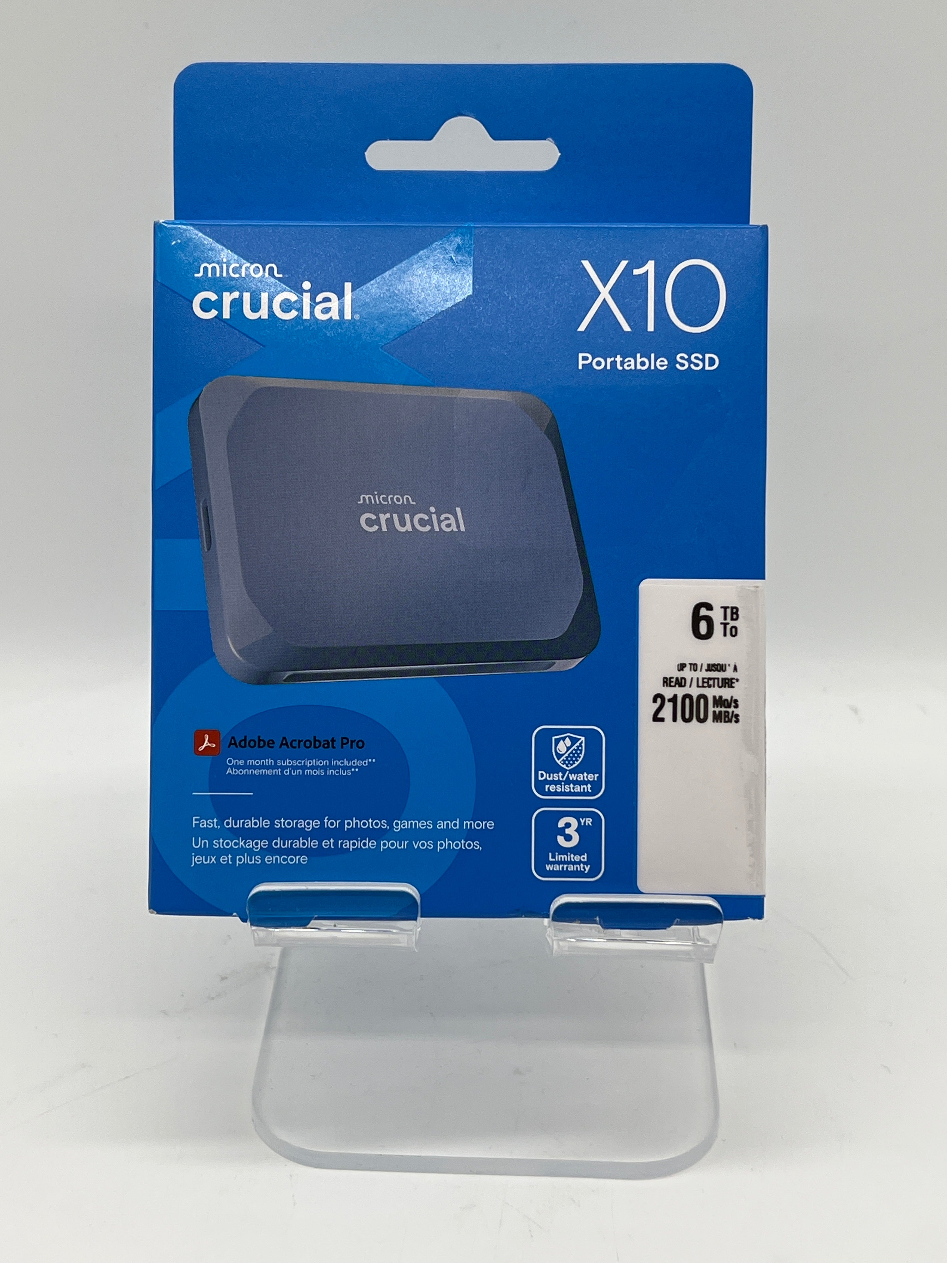 Micron Crucial X10 6TB Portable SSD USB-C 2100MB/s CT6000X10SSD9