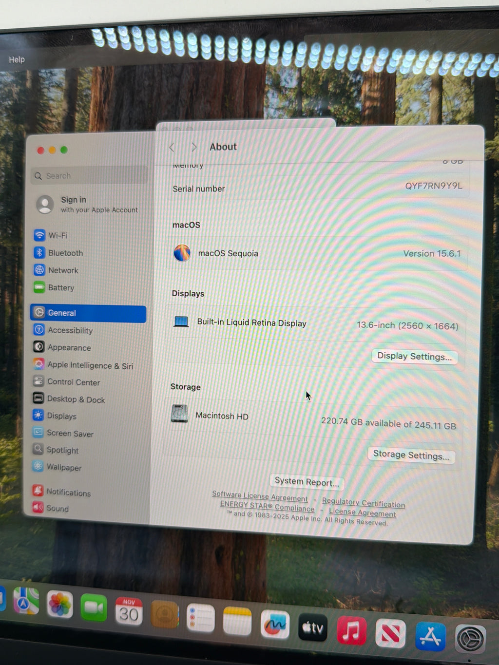 Apple MacBook Air 13" M2 A2681 2022 Midnight 8GB RAM 256GB SSD
