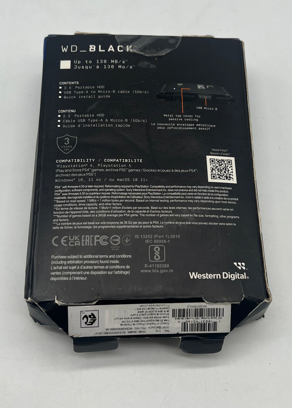 Western Digital WD Black P10 - Used With Box