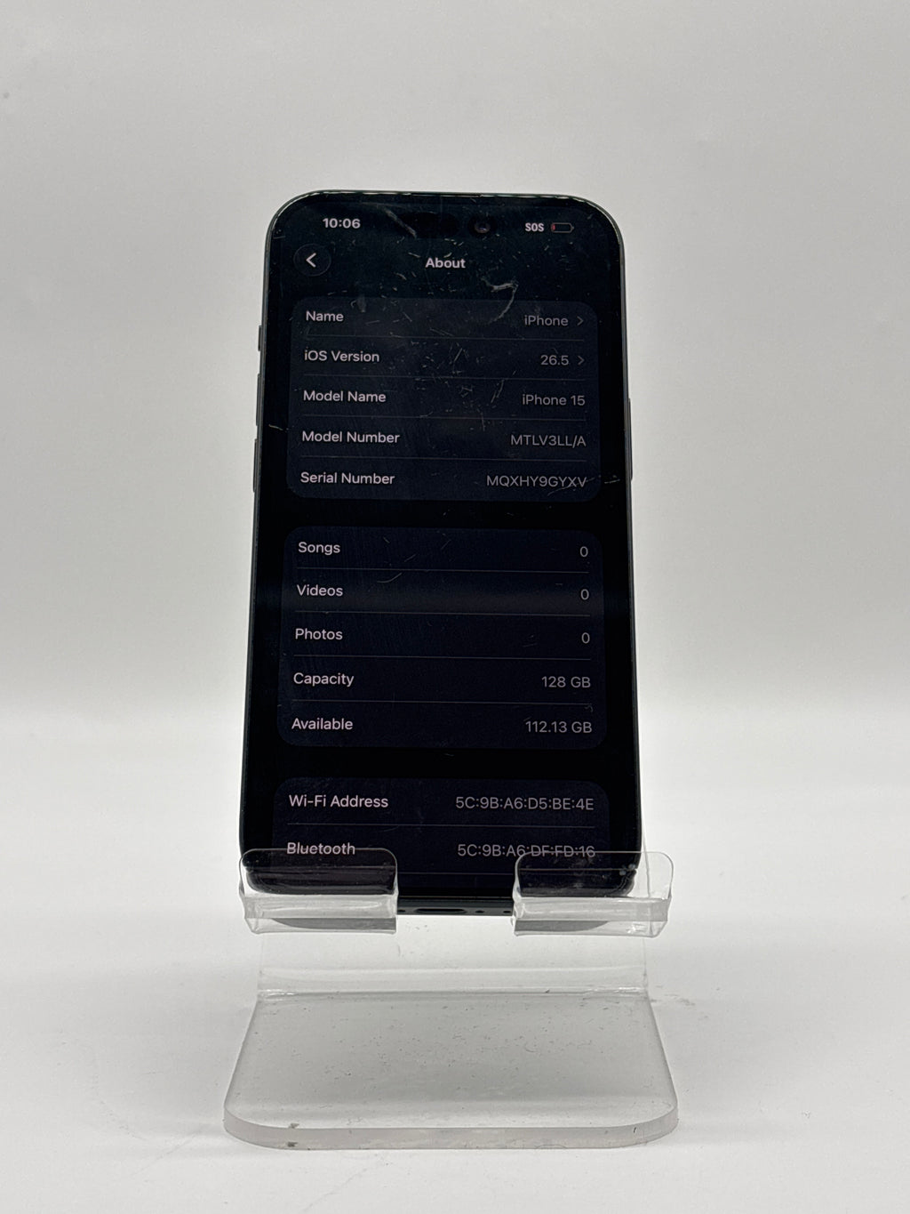 T-Mobile  Apple iPhone 15 128GB Black A2846 - For Parts