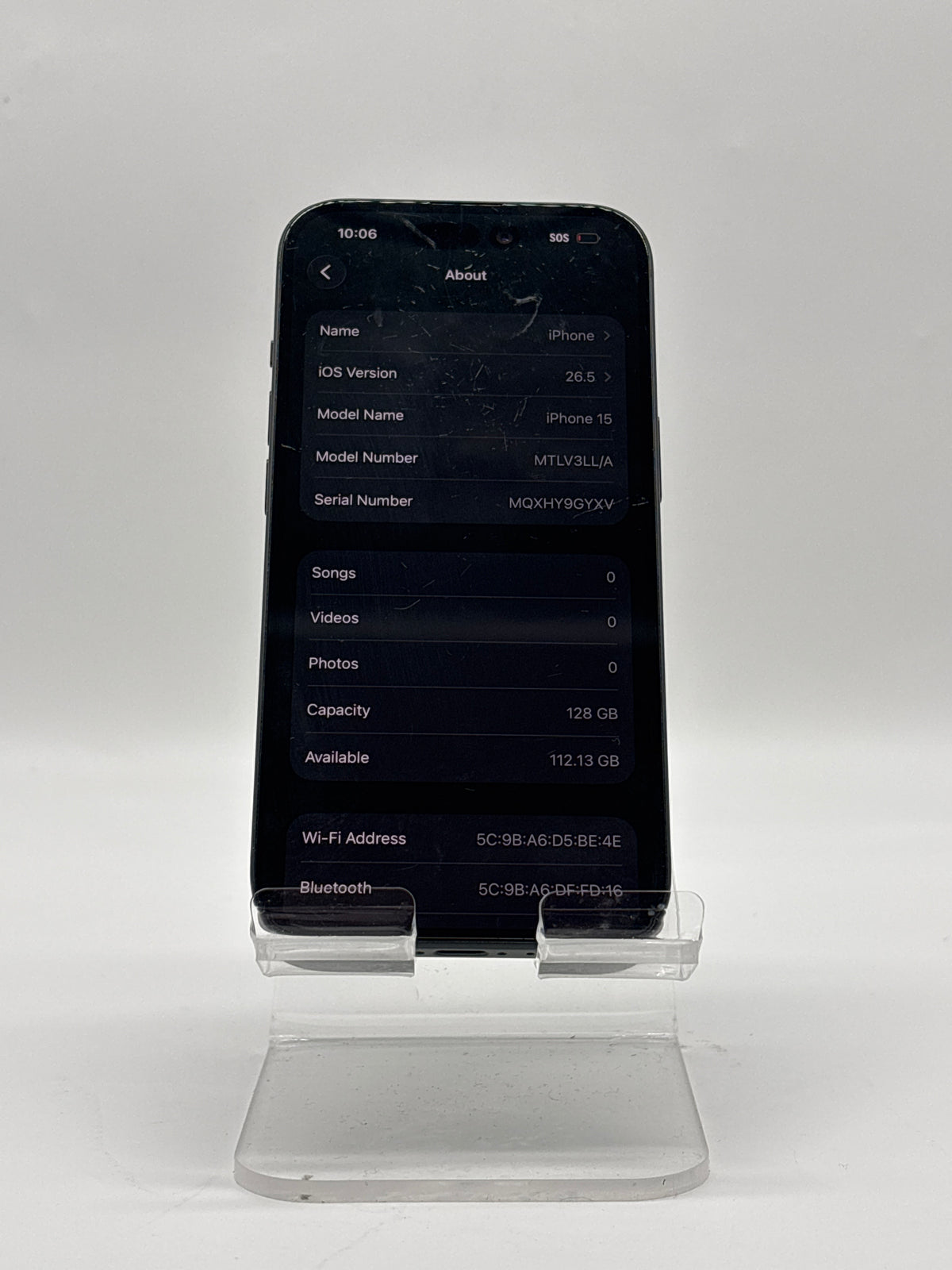 T-Mobile  Apple iPhone 15 128GB Black A2846 - For Parts