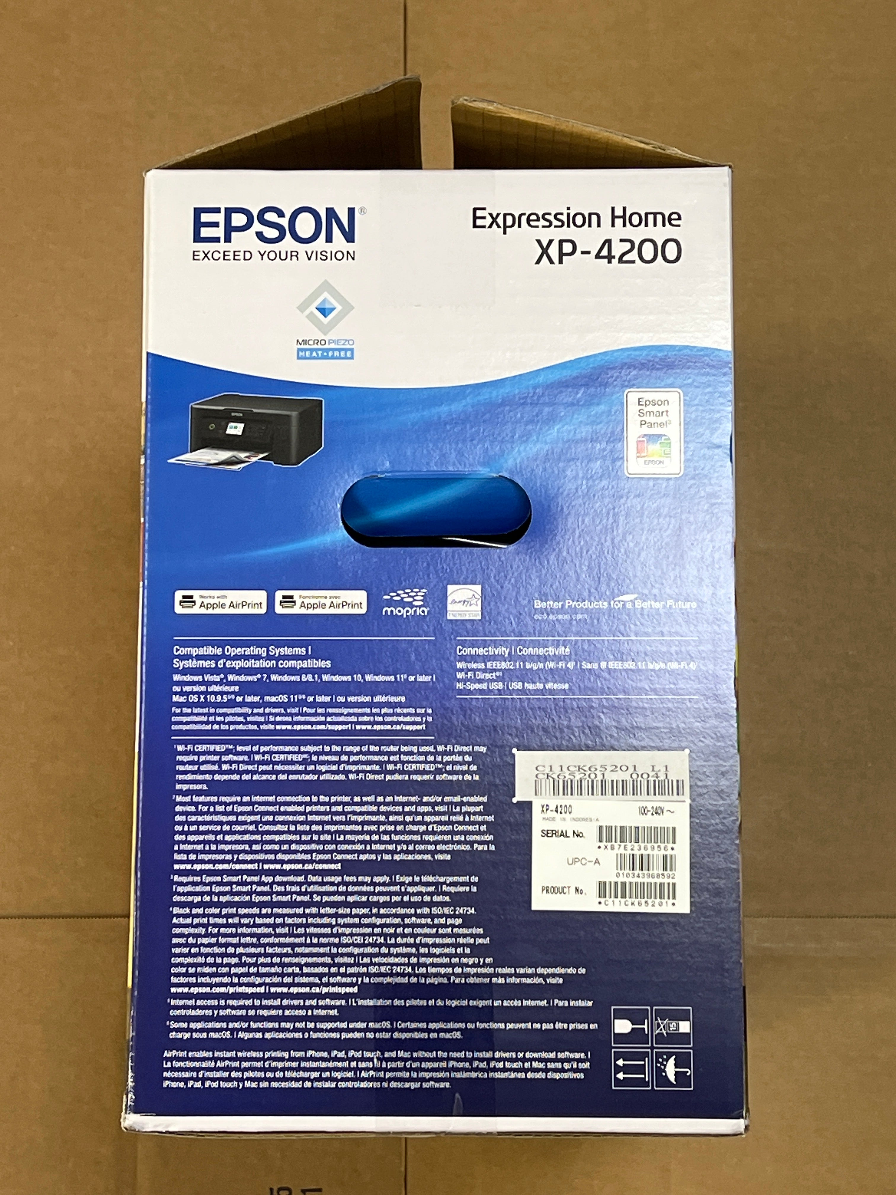 Epson Expression Home XP-4200 All-in-One Inkjet Printer - New In Box