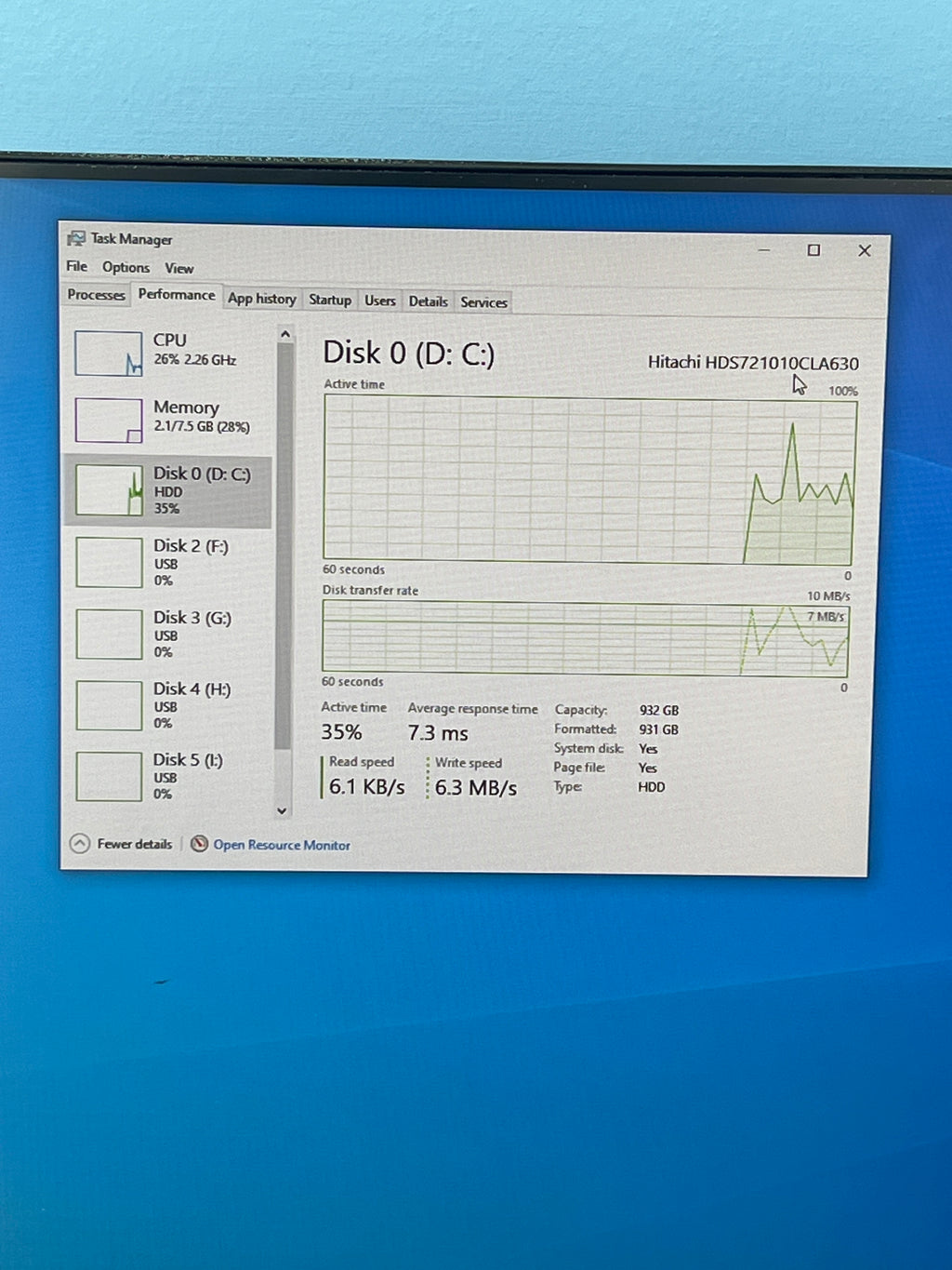 HP Pavilion P7-1234 AMD A6-3650 8GB RAM 1TB HDD - Used