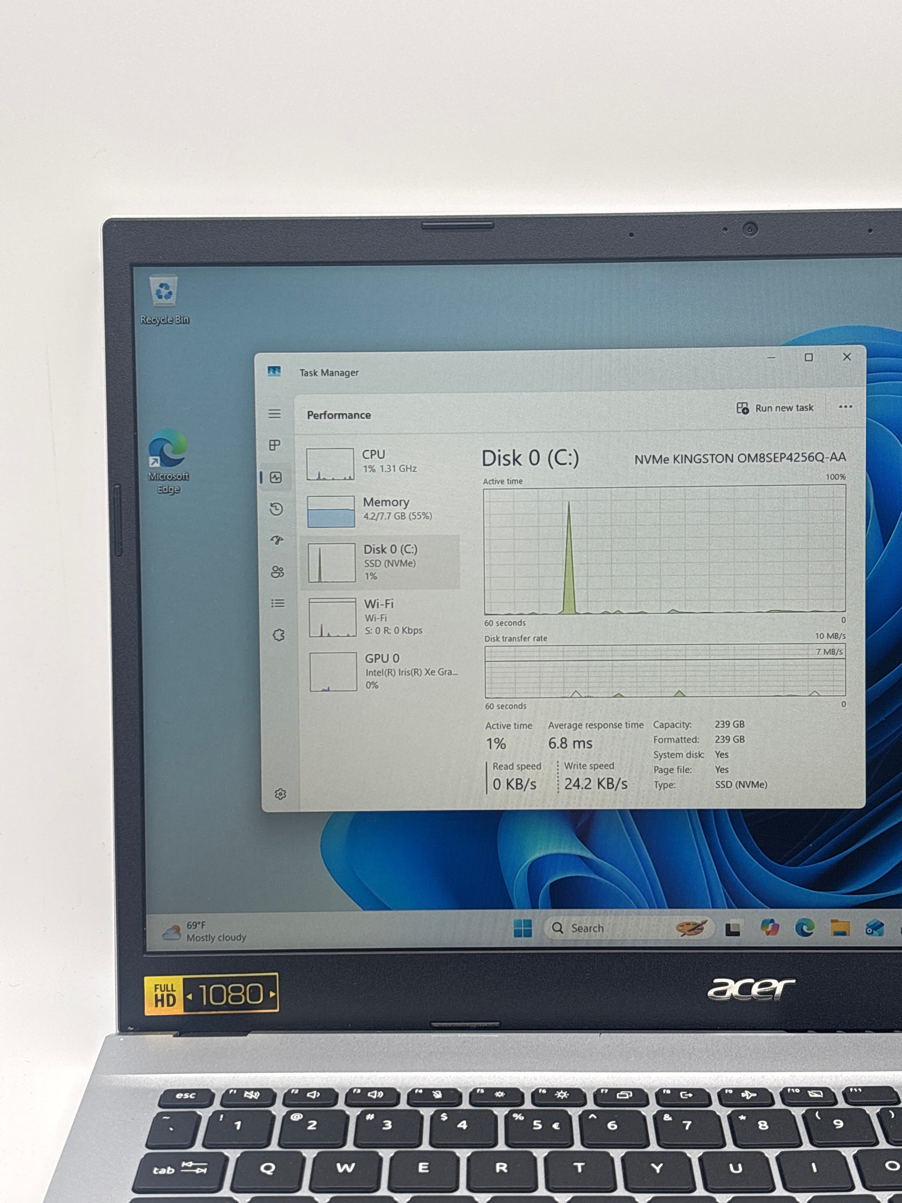 Acer Aspire 3 N22C6 i5-1235U 8GB RAM 256GB SSD - Used