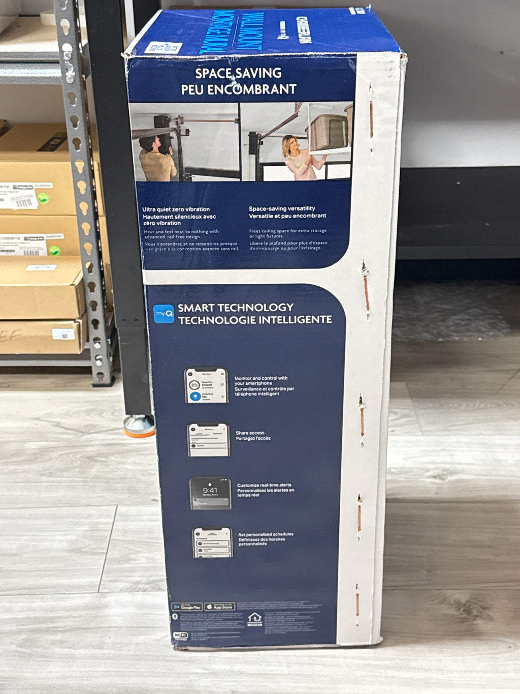 Chamberlain RJ0101 Smart Garage Door Opener w/Battery Back Up - New In Box