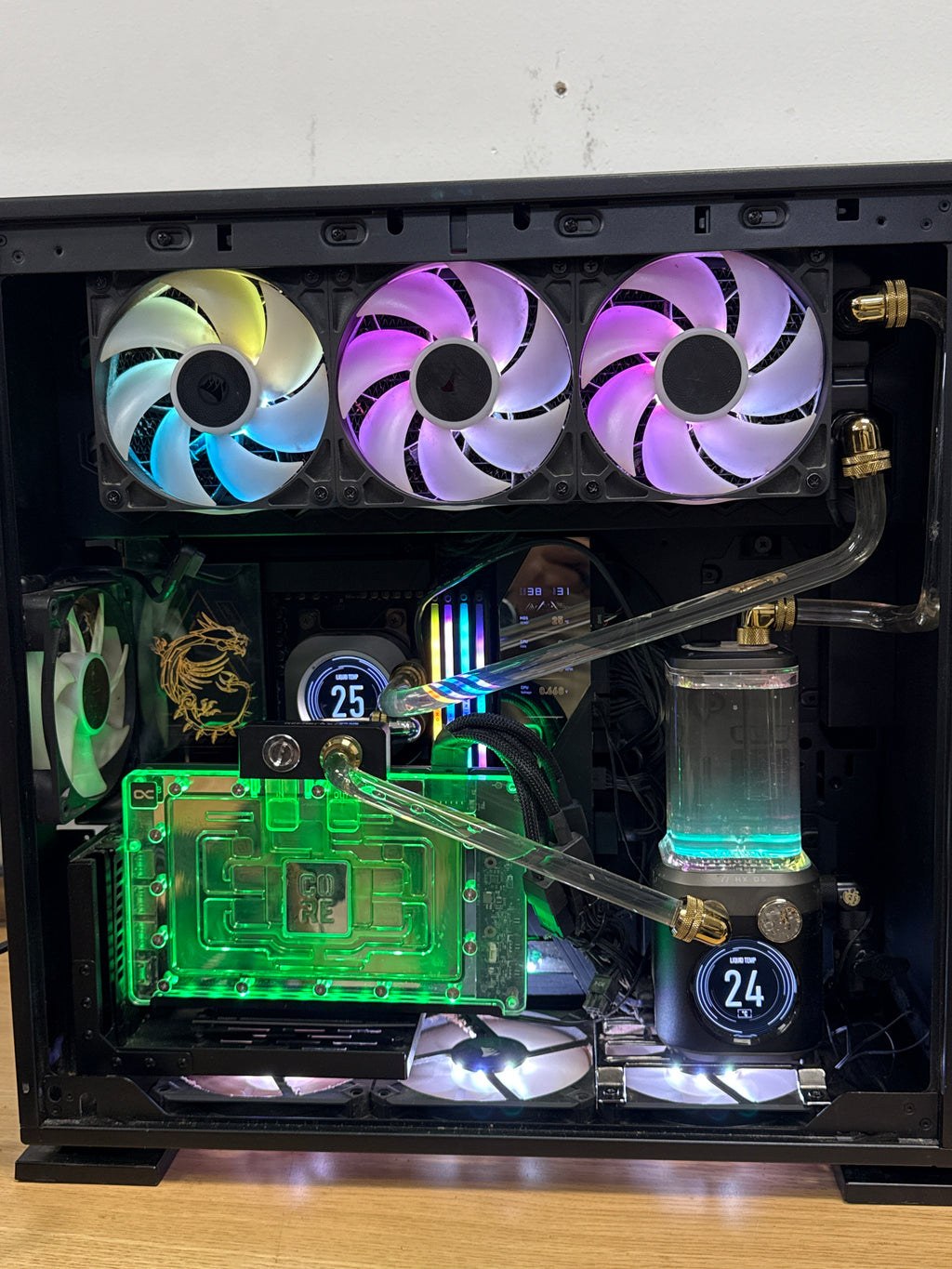 Custom Gaming PC Ryzen 9 9950X3D 64GB RAM 14TB SSD RTX 5090 32GB Win 11 - Used
