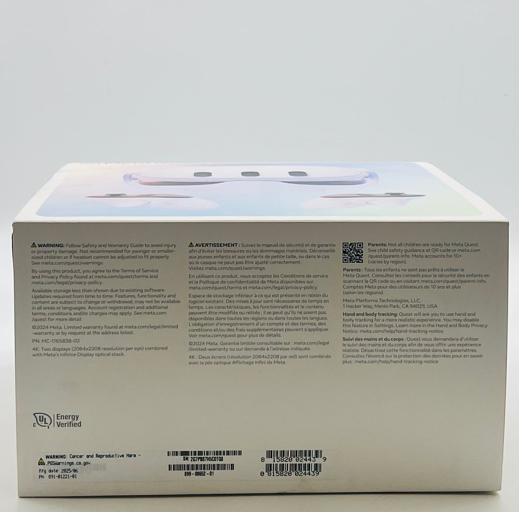 Meta Quest 3 4K VR Headset 512GB White - Used With Box