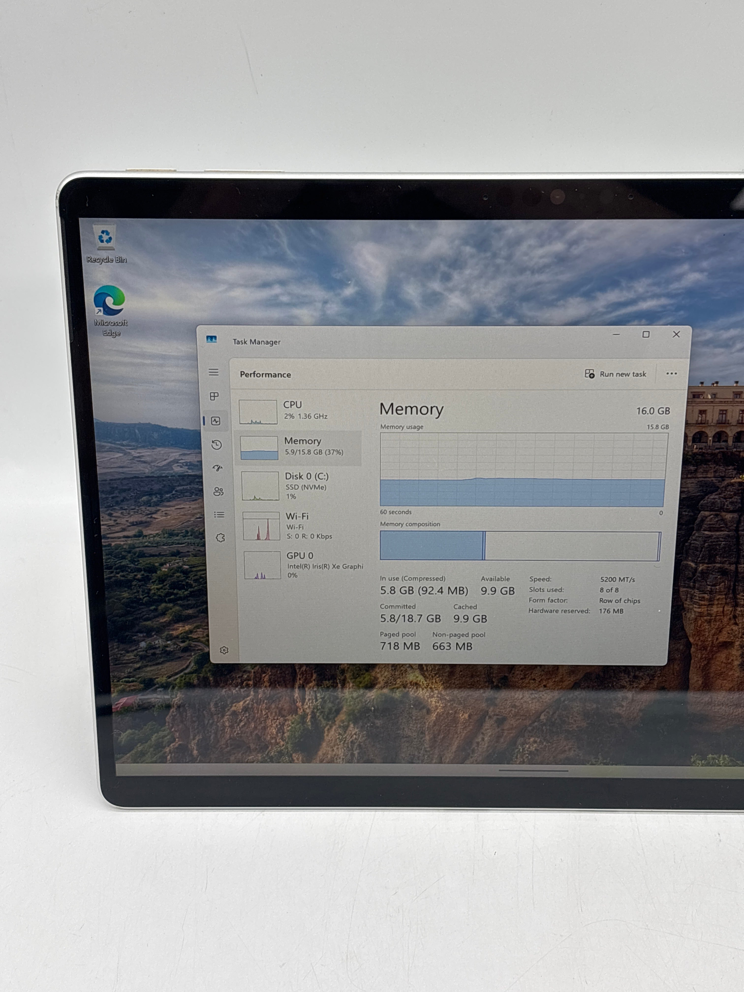 Microsoft Surface Pro 9 2038 i5-1245U 16GB RAM 256GB SSD - For Parts (Read DESC)