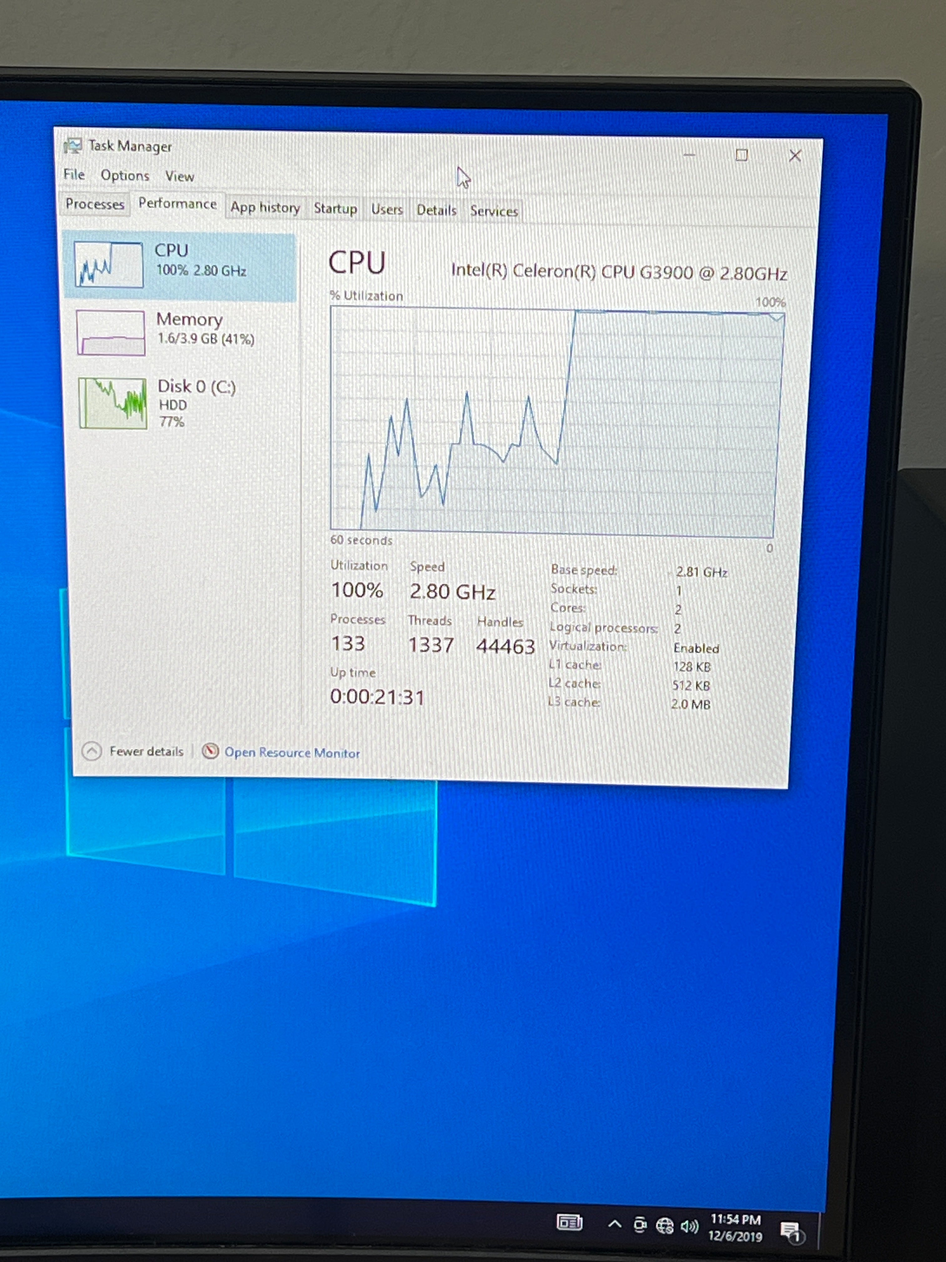 Dell OptiPlex 3046 SFF Celeron G3900 4GB RAM 250GB HDD - Used