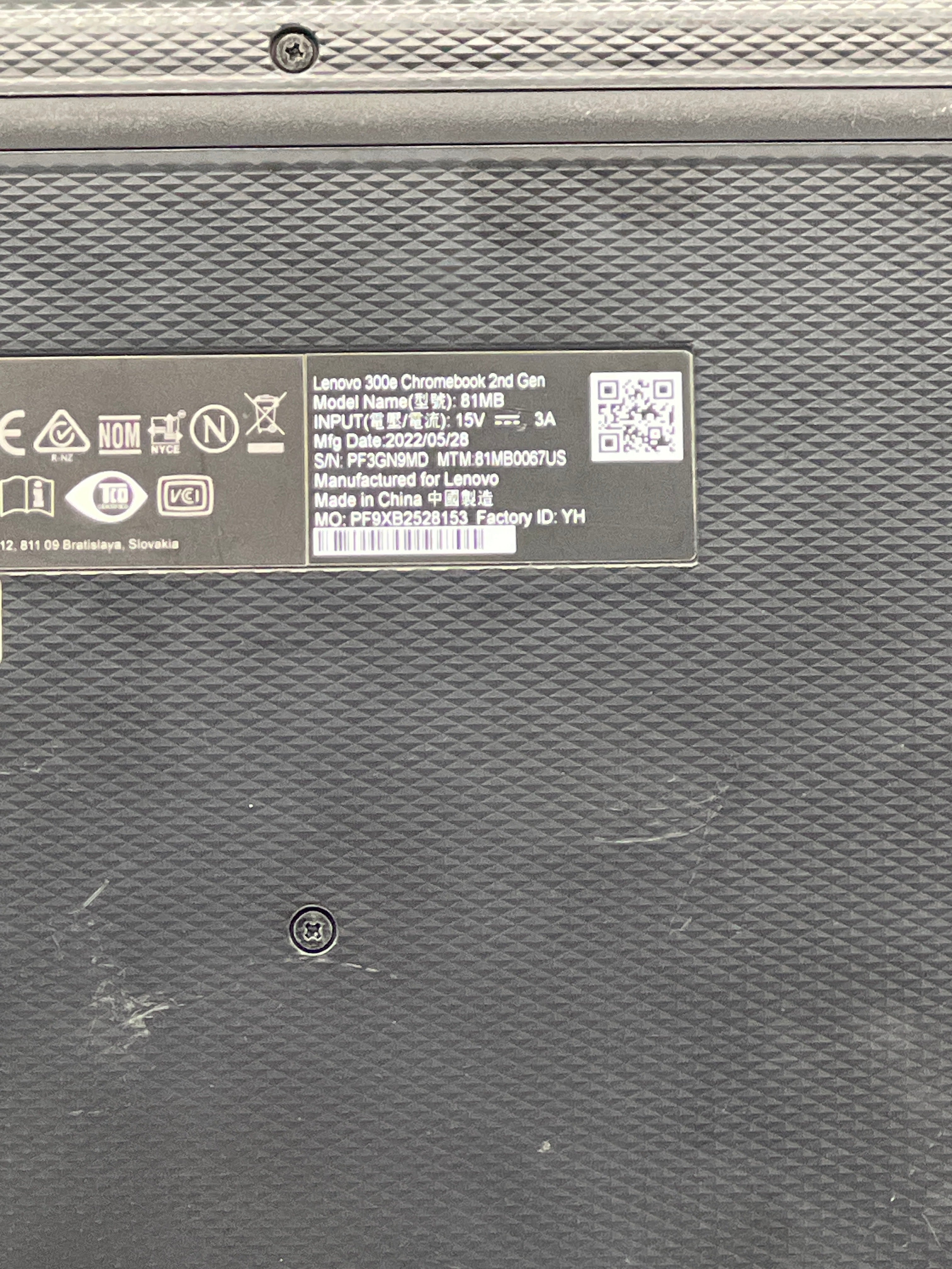 Lenovo Chromebook 300e 2nd Gen 4GB RAM 32GB eMMC - Used