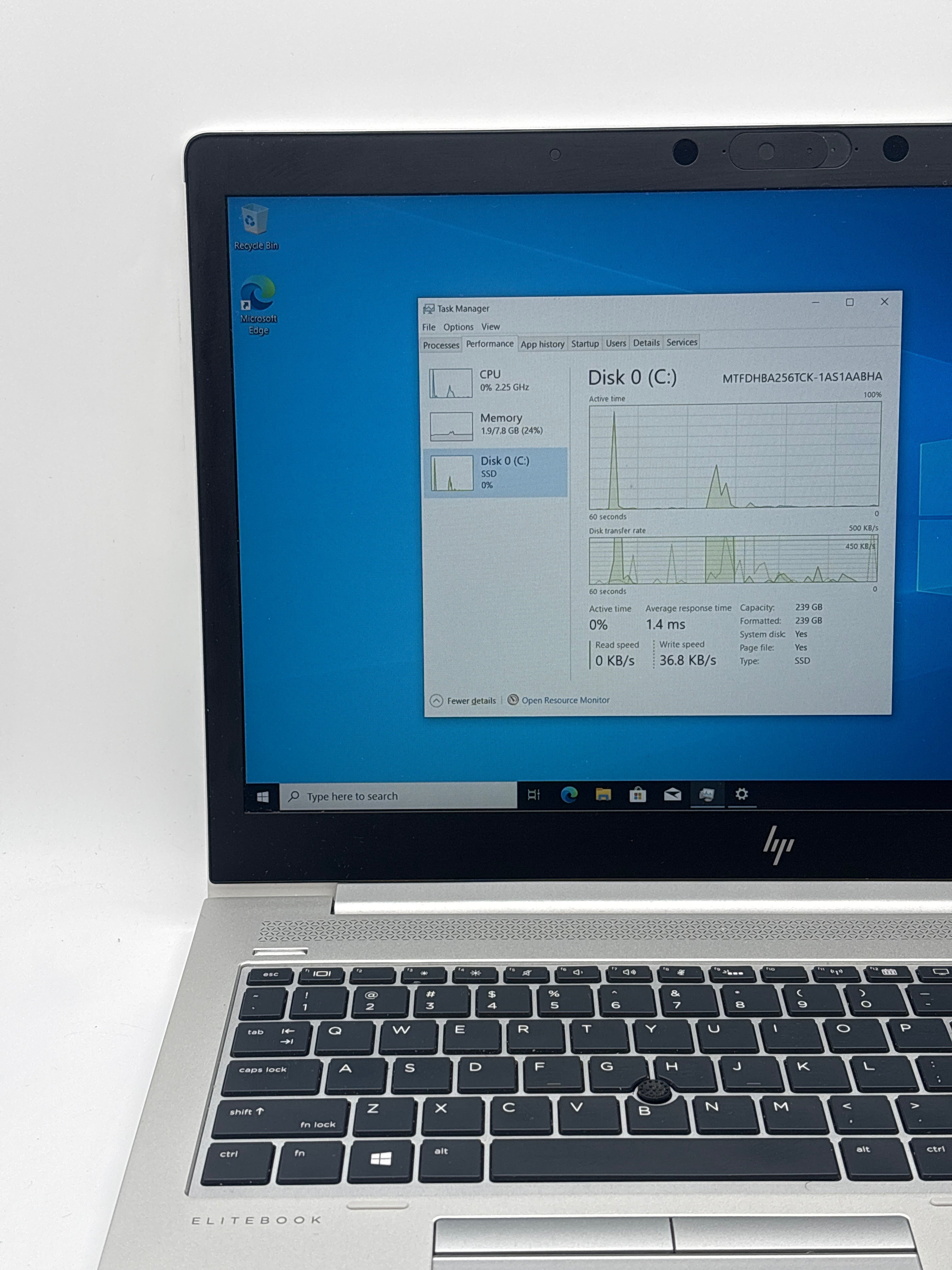 HP EliteBook 850 G6 i7-8565U 8GB RAM 256GB SSD - For Parts (Read DESC)