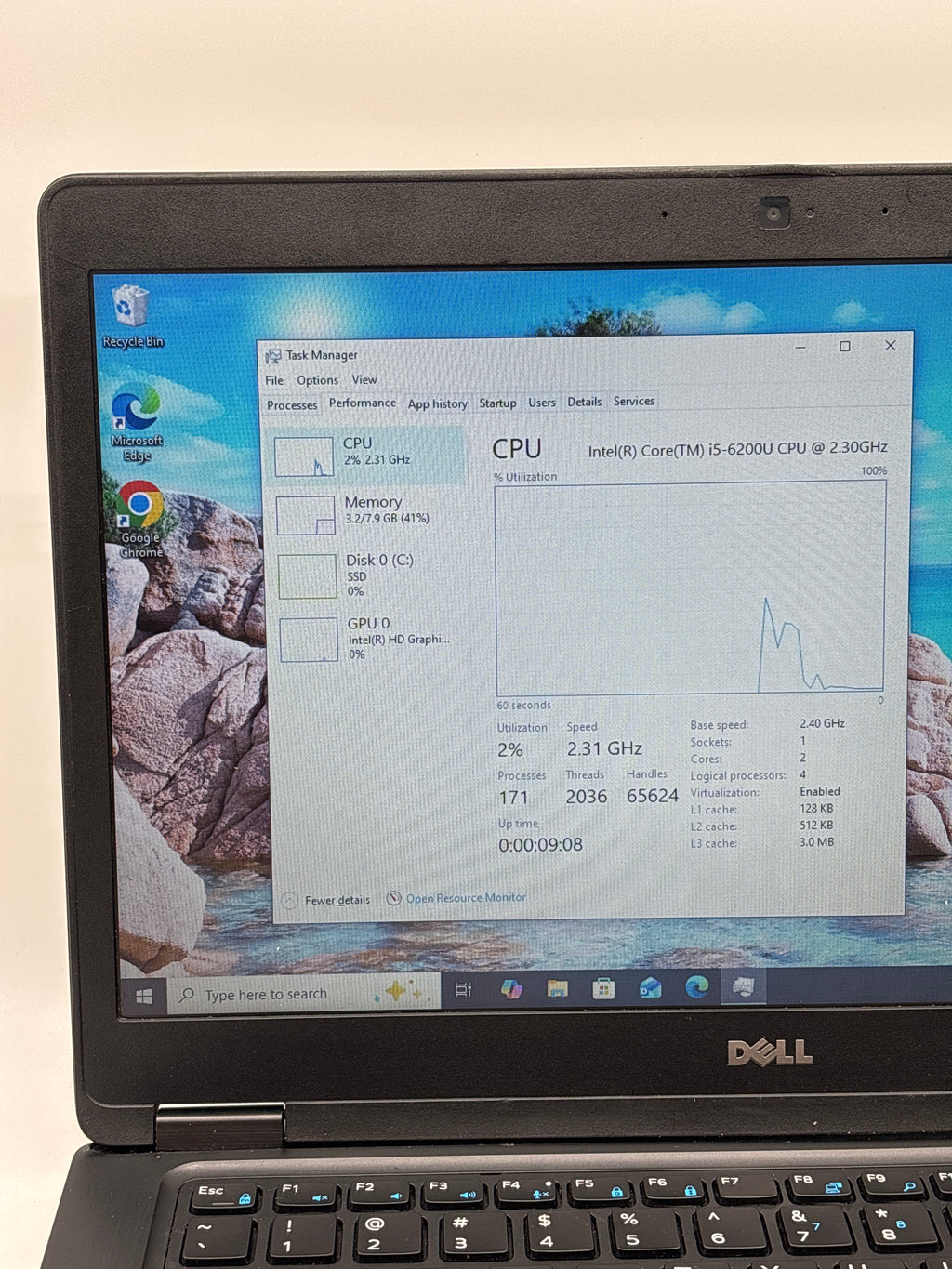 Dell Latitude 5480 i5-6200U 8GB RAM 128GB SSD - Key Missing