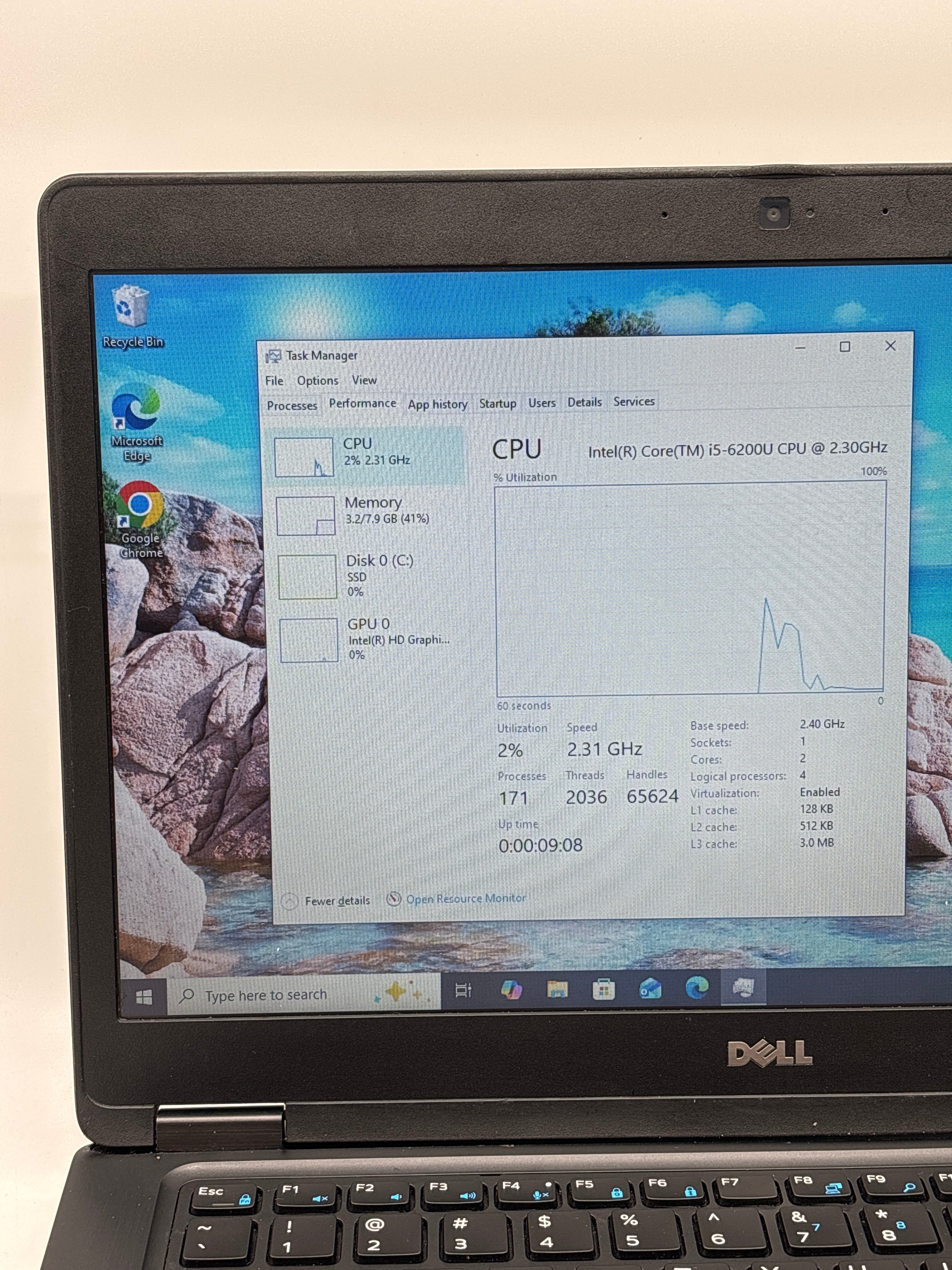 Dell Latitude 5480 i5-6200U 8GB RAM 128GB SSD - Key Missing