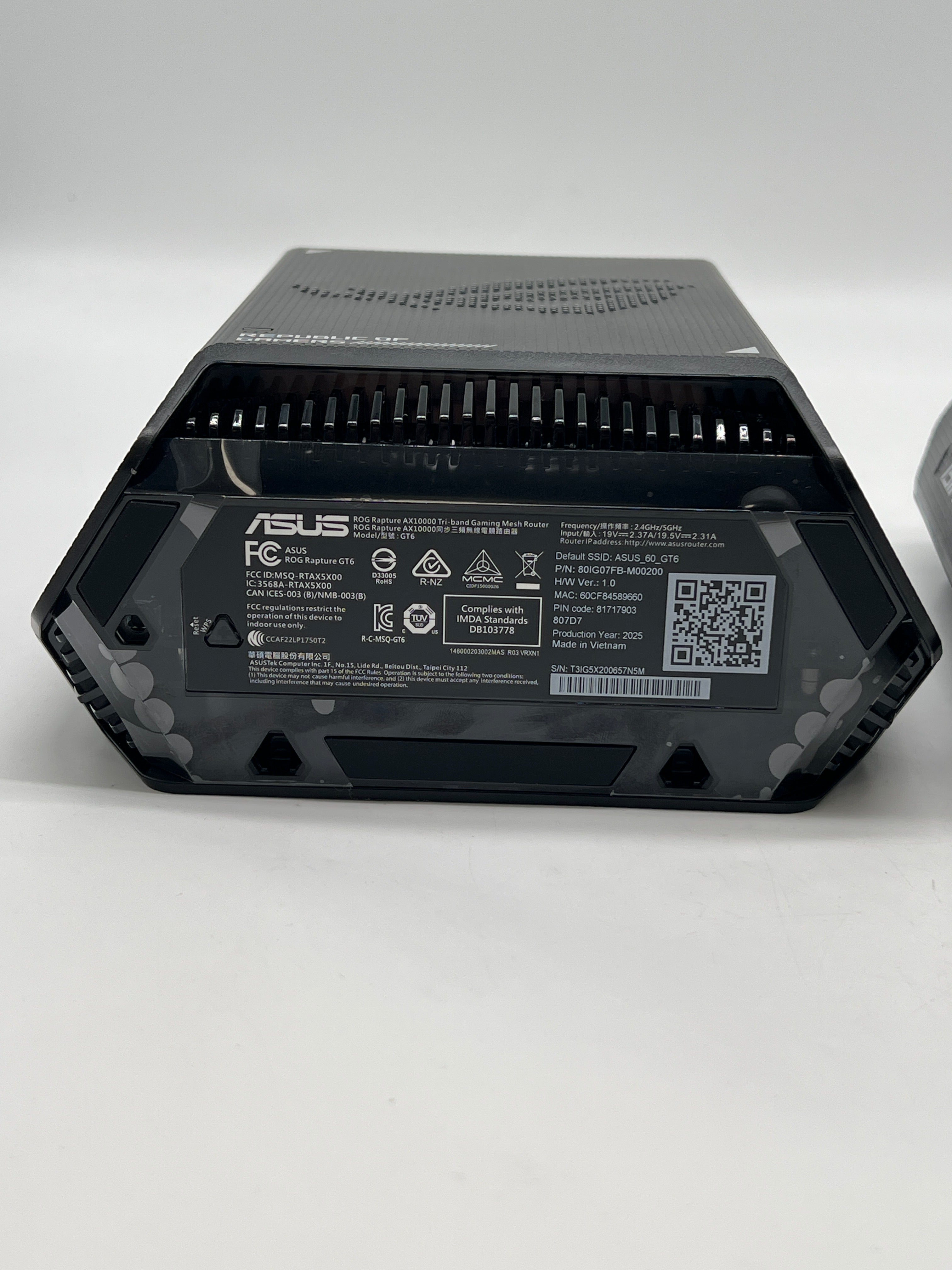ASUS ROG Rapture GT6 AX10000 Black Tri-Band Gaming Router - Used