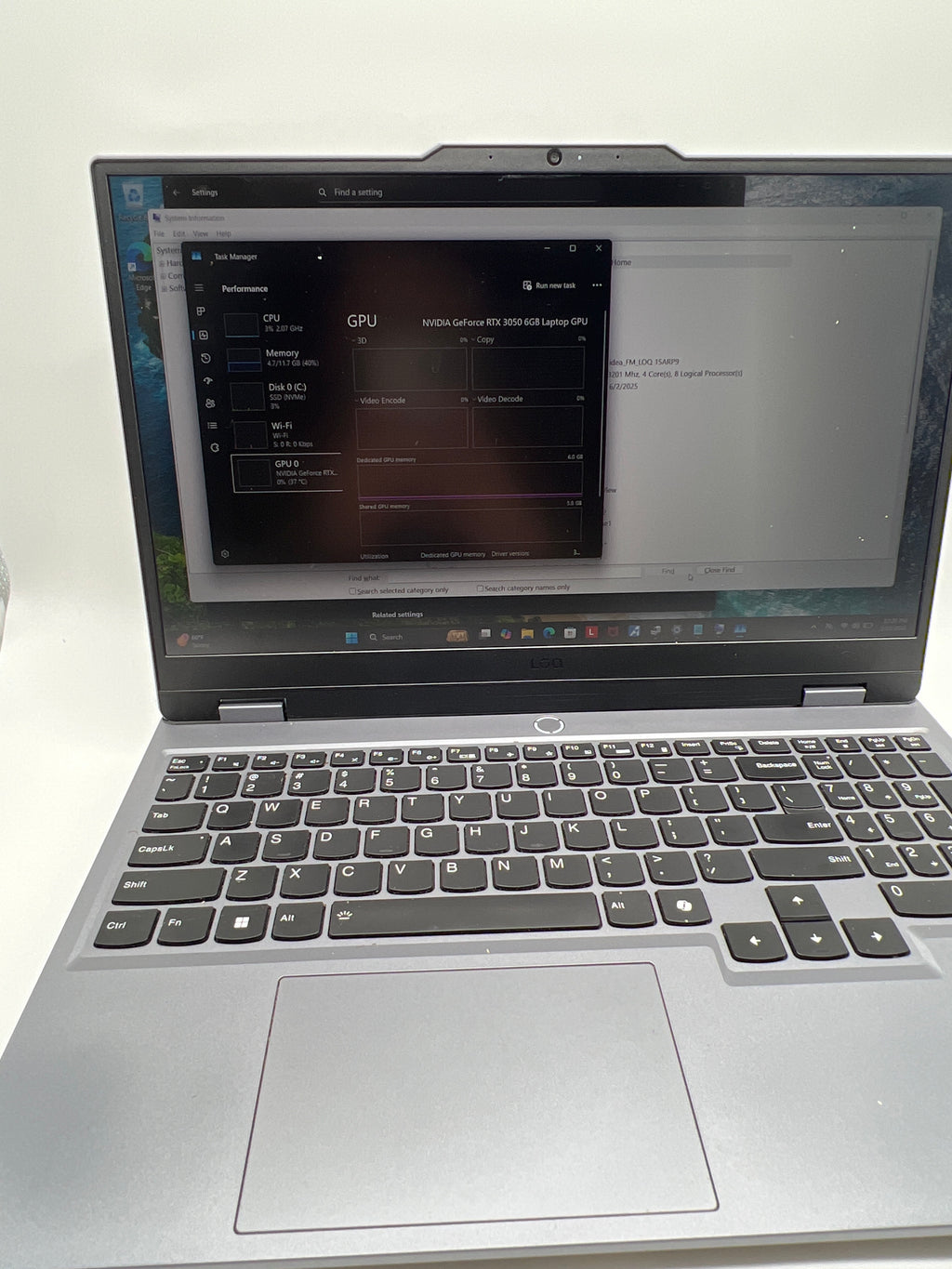 Lenovo LOQ 15arp9 Ryzen 5 7235HS 12GB RAM 512 GB SSD RTX 3050 - For Parts (READ)