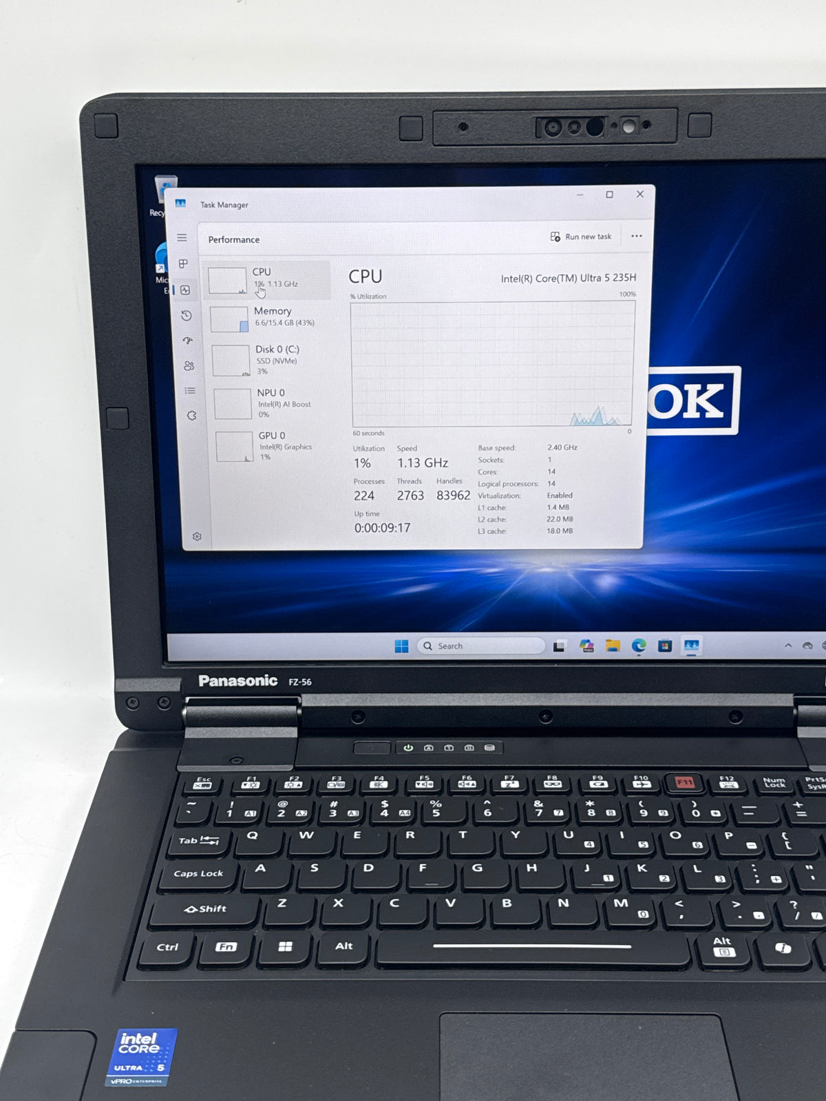 Panasonic Toughbook FZ-56BZ00UBM Ultra 5 235H vPro 16GB 512GB - Open Box