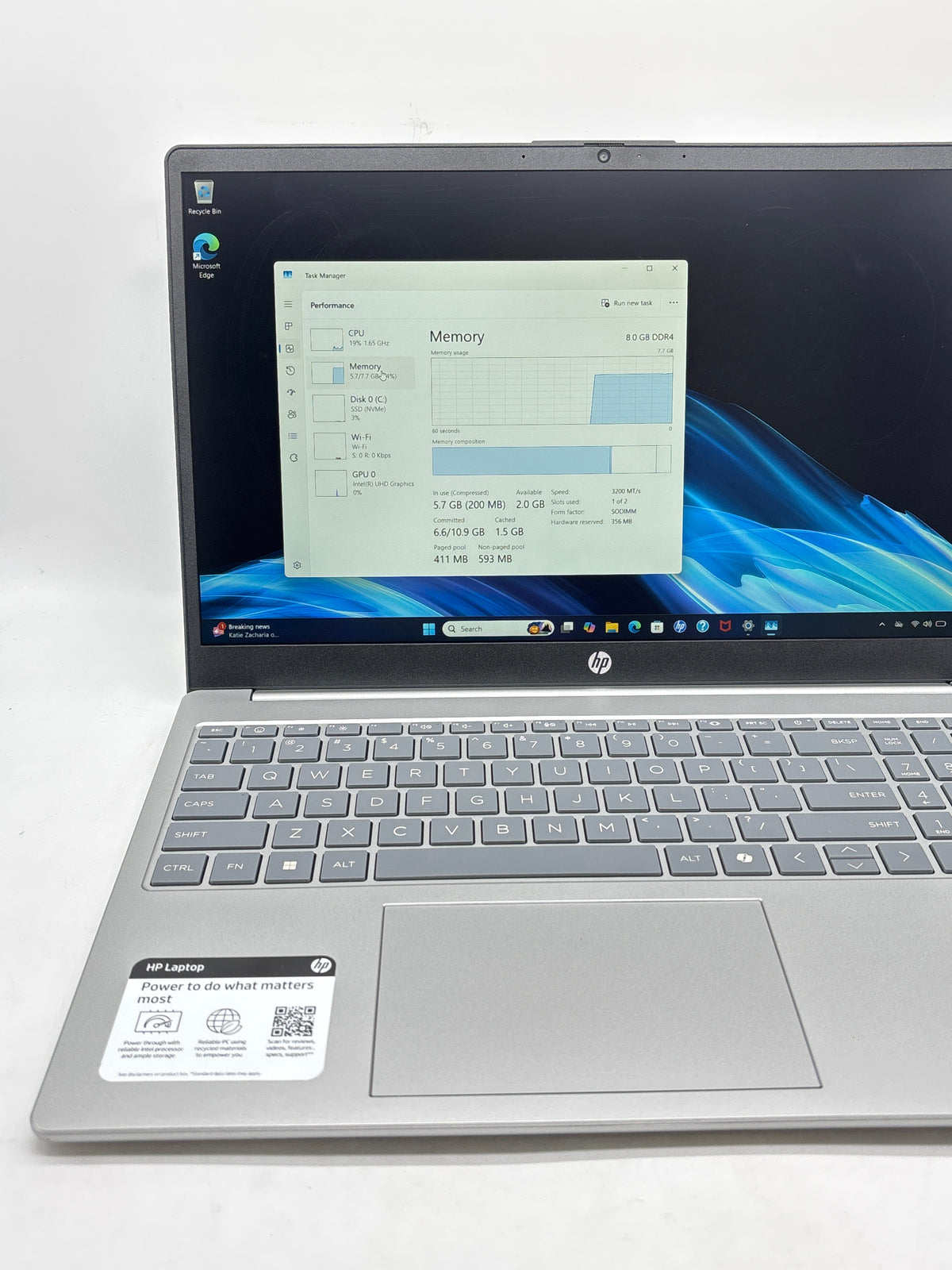 HP Laptop 15-fd0154wm i5-1334U 8GB RAM 512GB SSD 15in - Used
