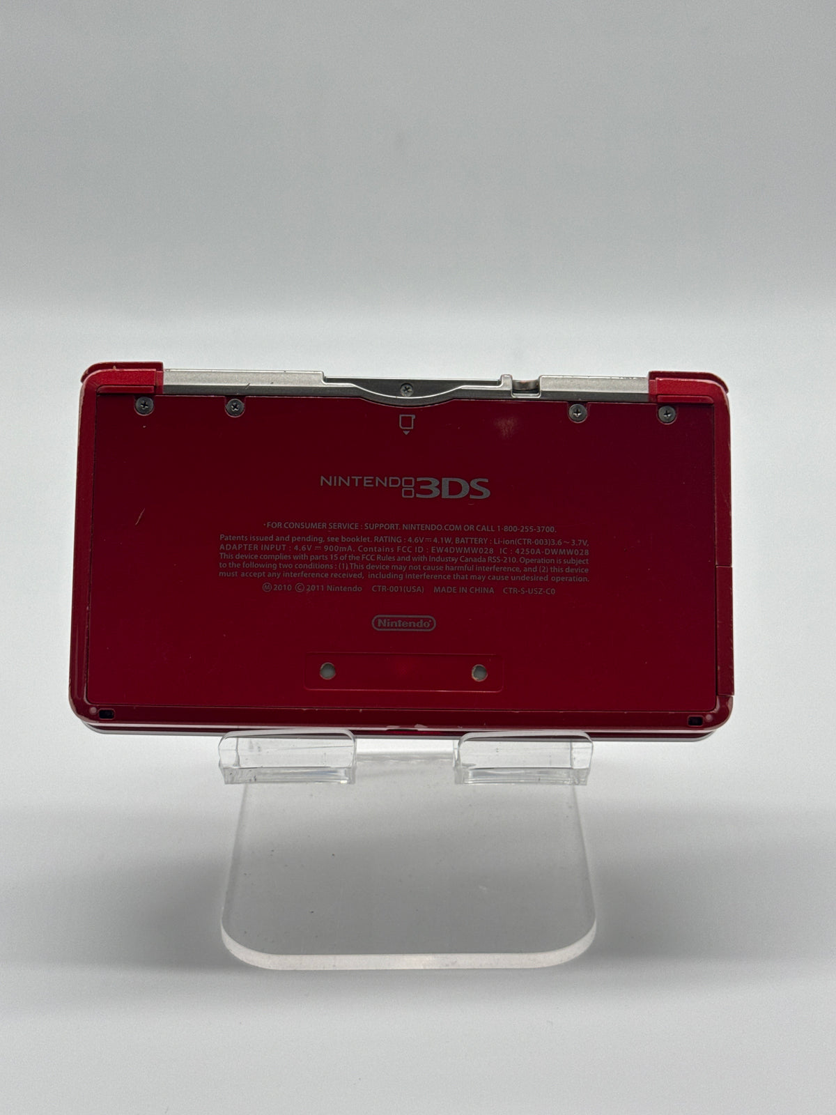 Nintendo 3DS CTR-001 32GB Flame Red Handheld Console - Used