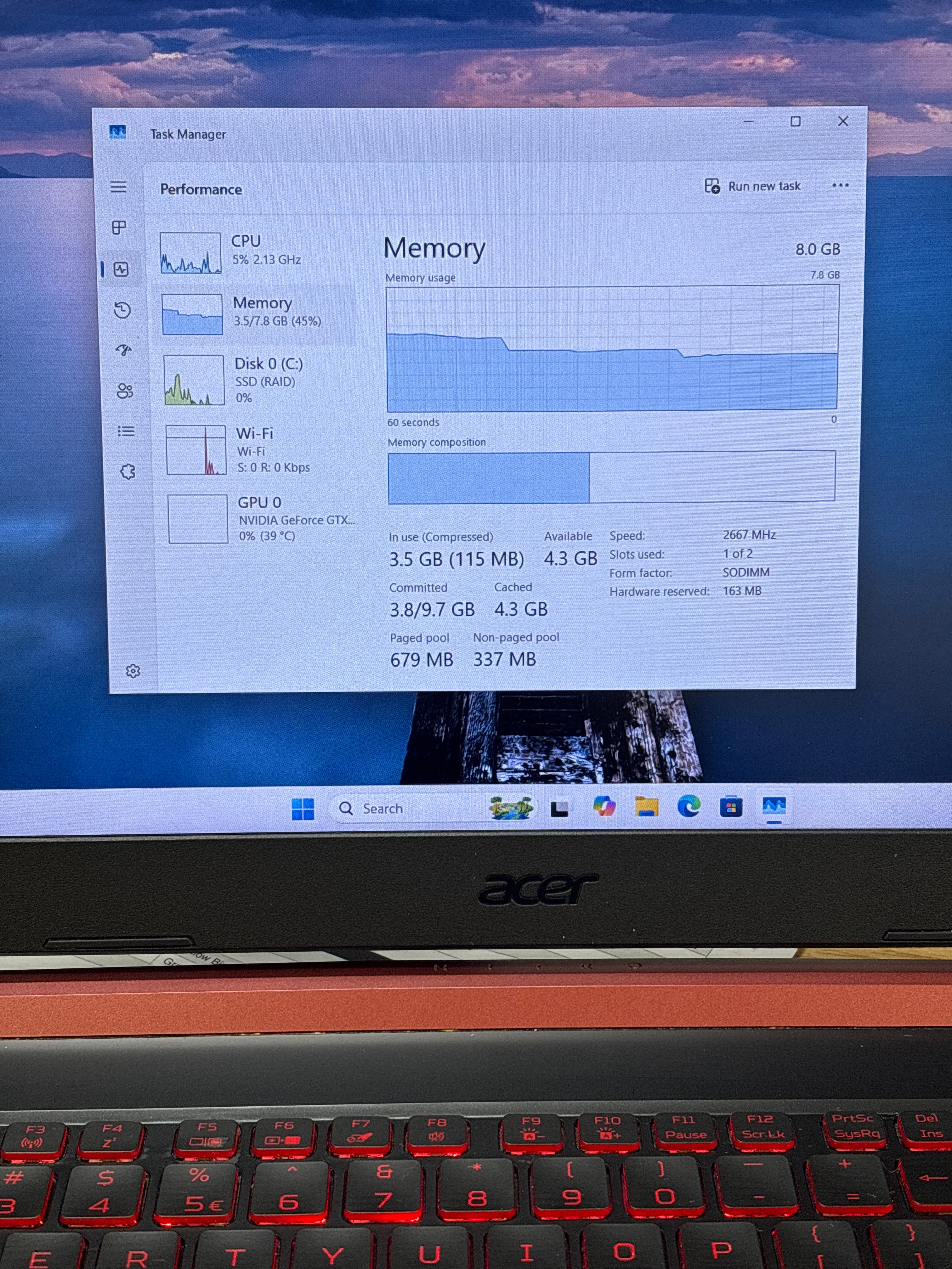 Acer Acer Nitro 5 N18C3 i5-9300H 8GB RAM 512GB SSD GTX 1650 - Bad Battery