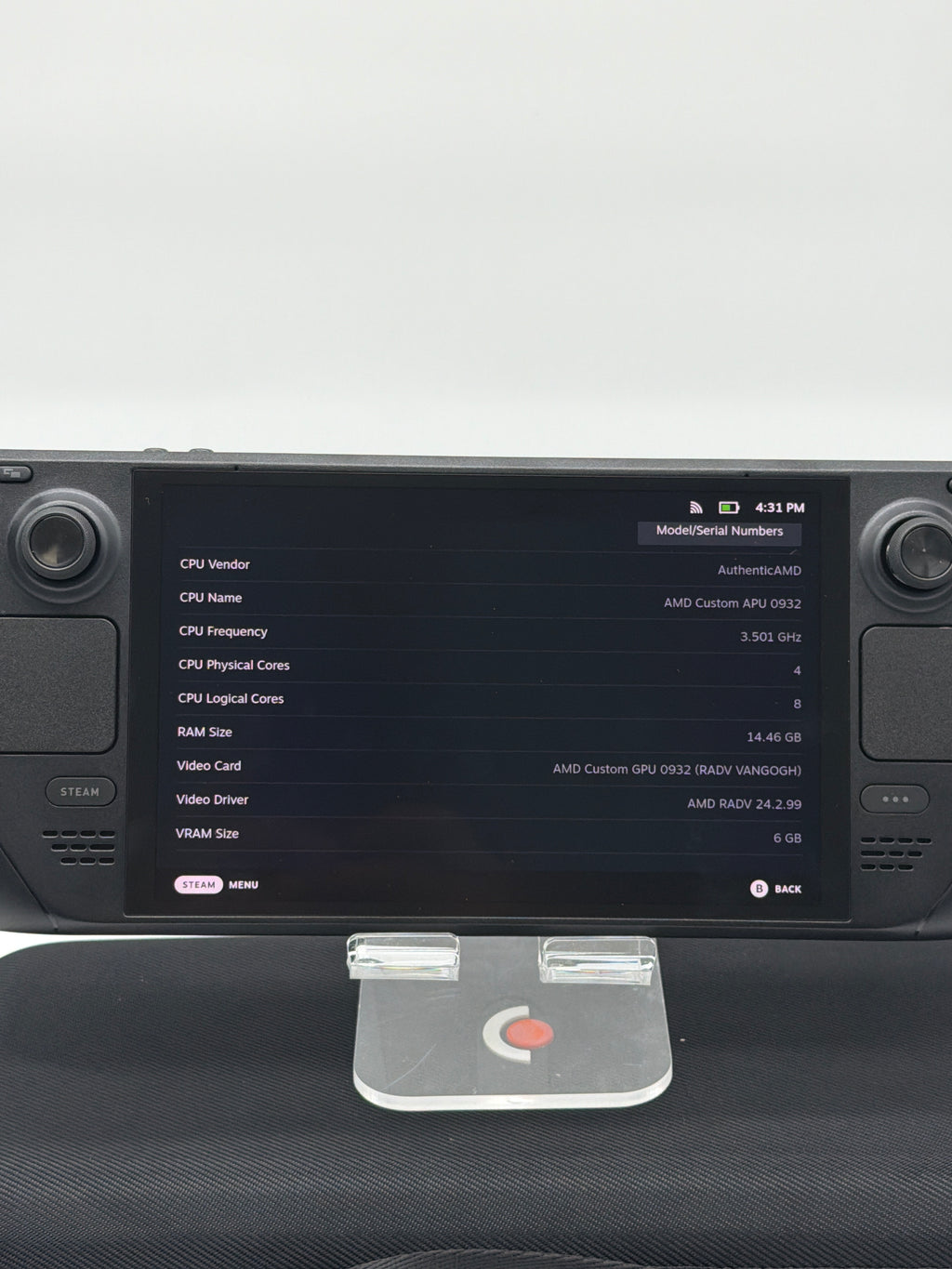 Valve Steam Deck OLED 512GB Black Handheld System Used