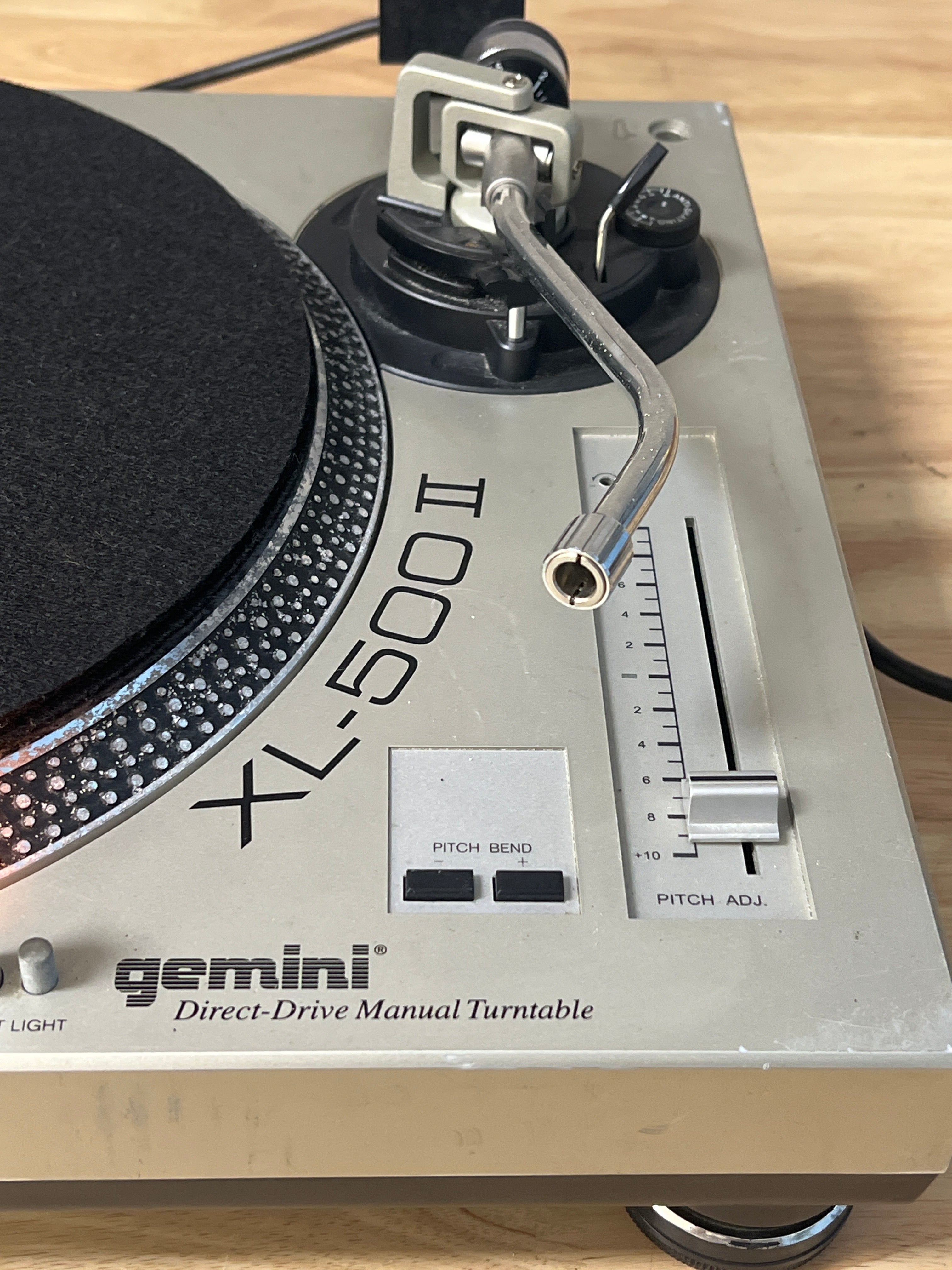 Gemini XL-500 II DJ Turntable Silver Direct Drive For Parts