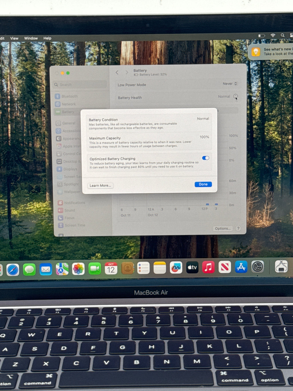 Apple MacBook Air 13in 2020 A2337 M1 8GB RAM 256GB SSD silver - Used