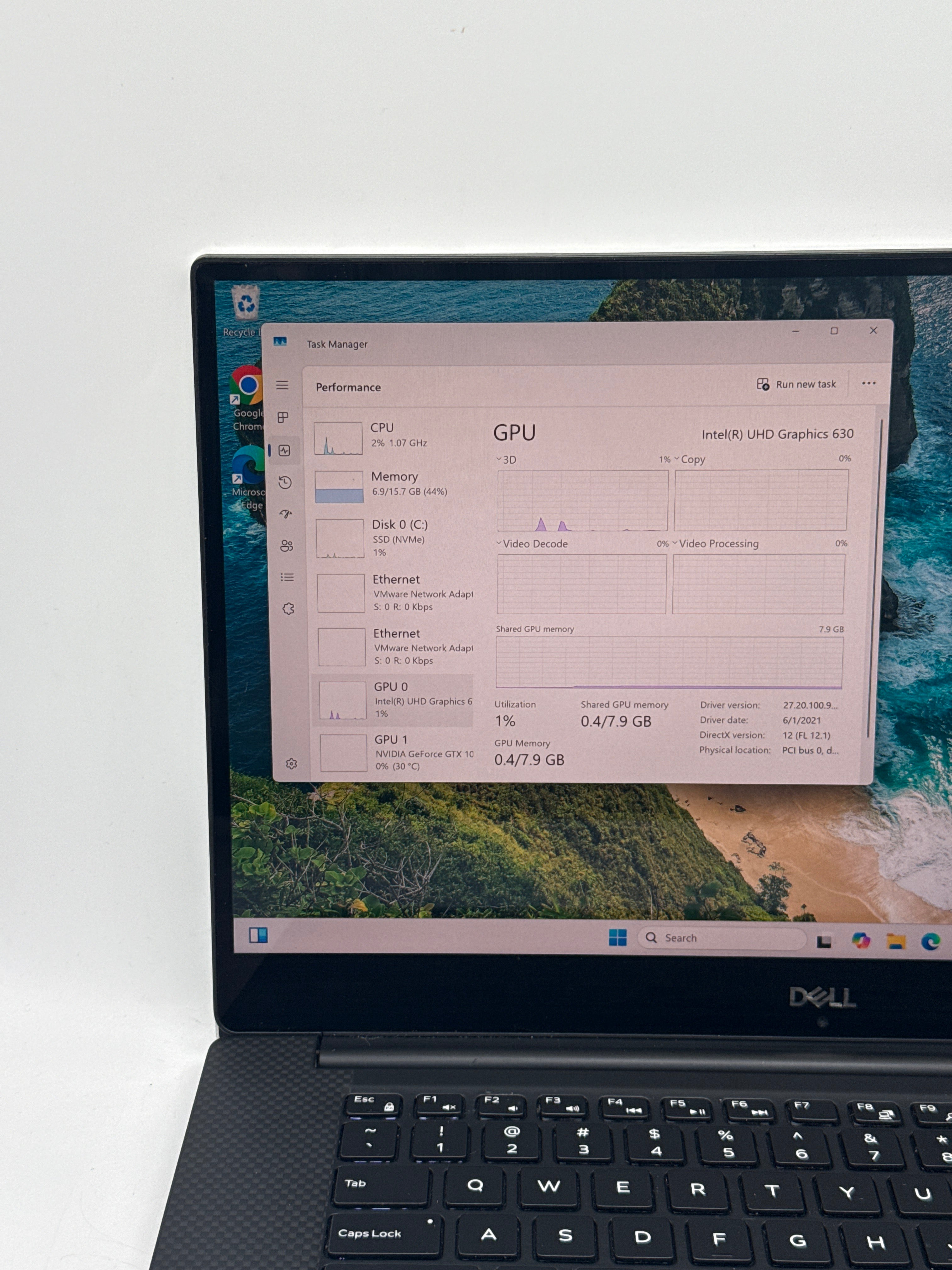 Dell XPS 15 9570 Touch i5-8300H 16GB RAM 512GB SSD GTX 1050