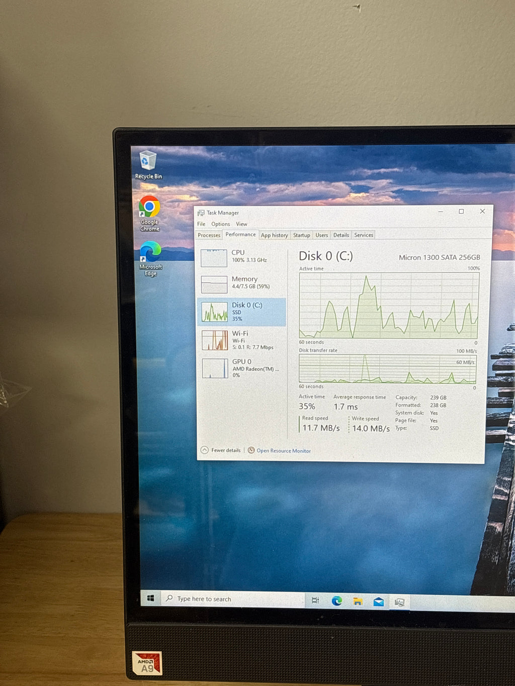 Dell Inspiron 3475 AIO Touchscreen All In One AMD A9-9425 8GB RAM 256GB SSD