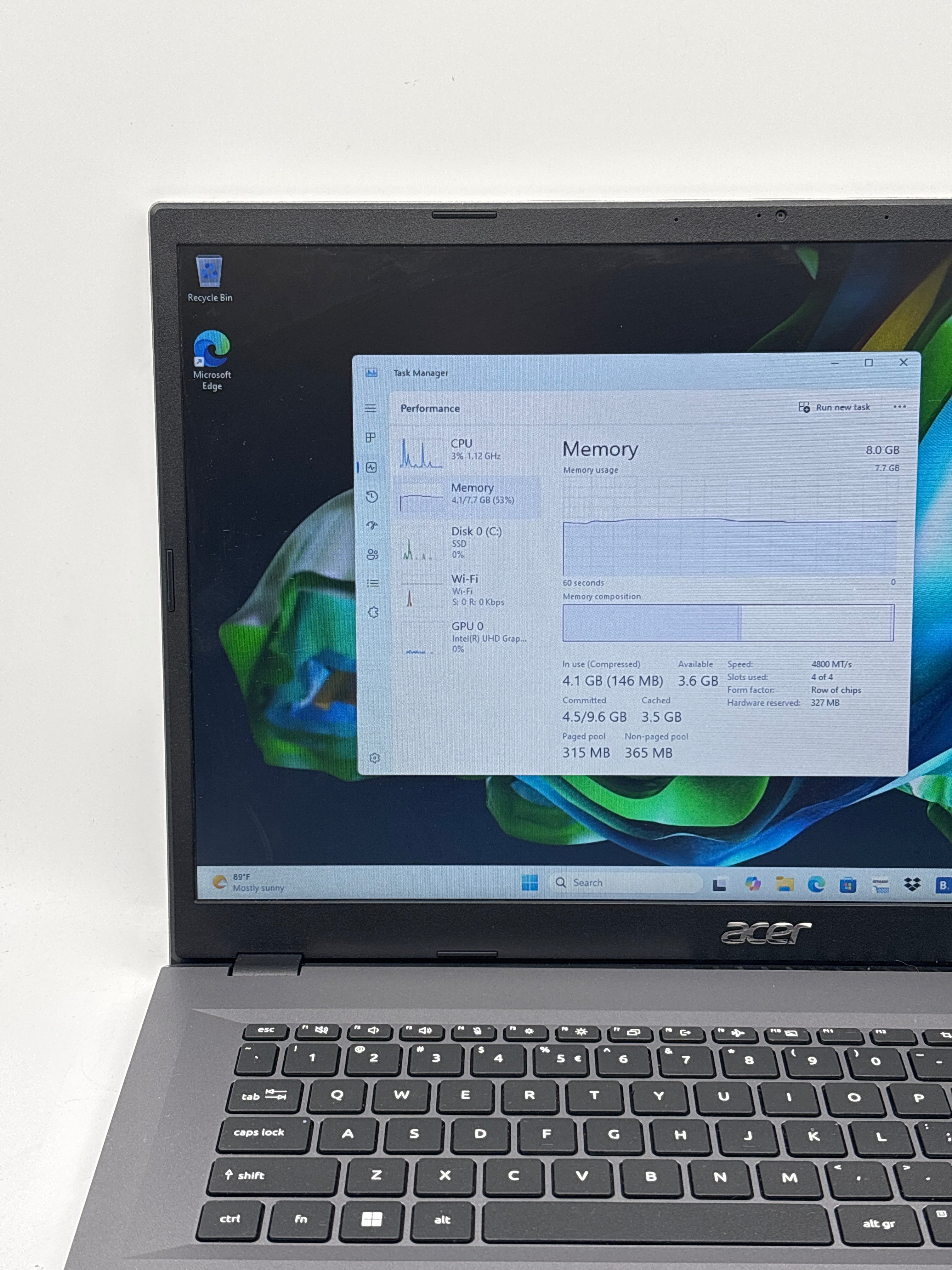 Acer Aspire 3 N23H5 15.6" Core i3-N305 8GB RAM 256GB SSD - Used